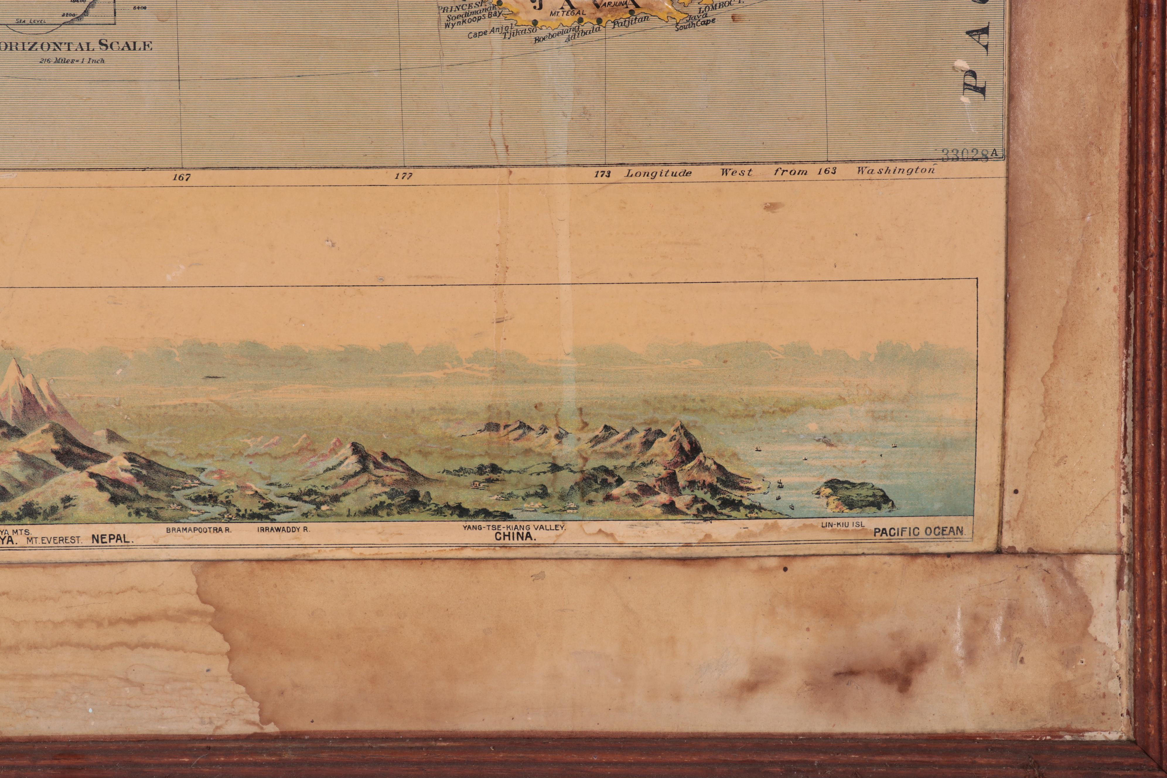 Central School Supply House "Relief Map of Asia," 1895