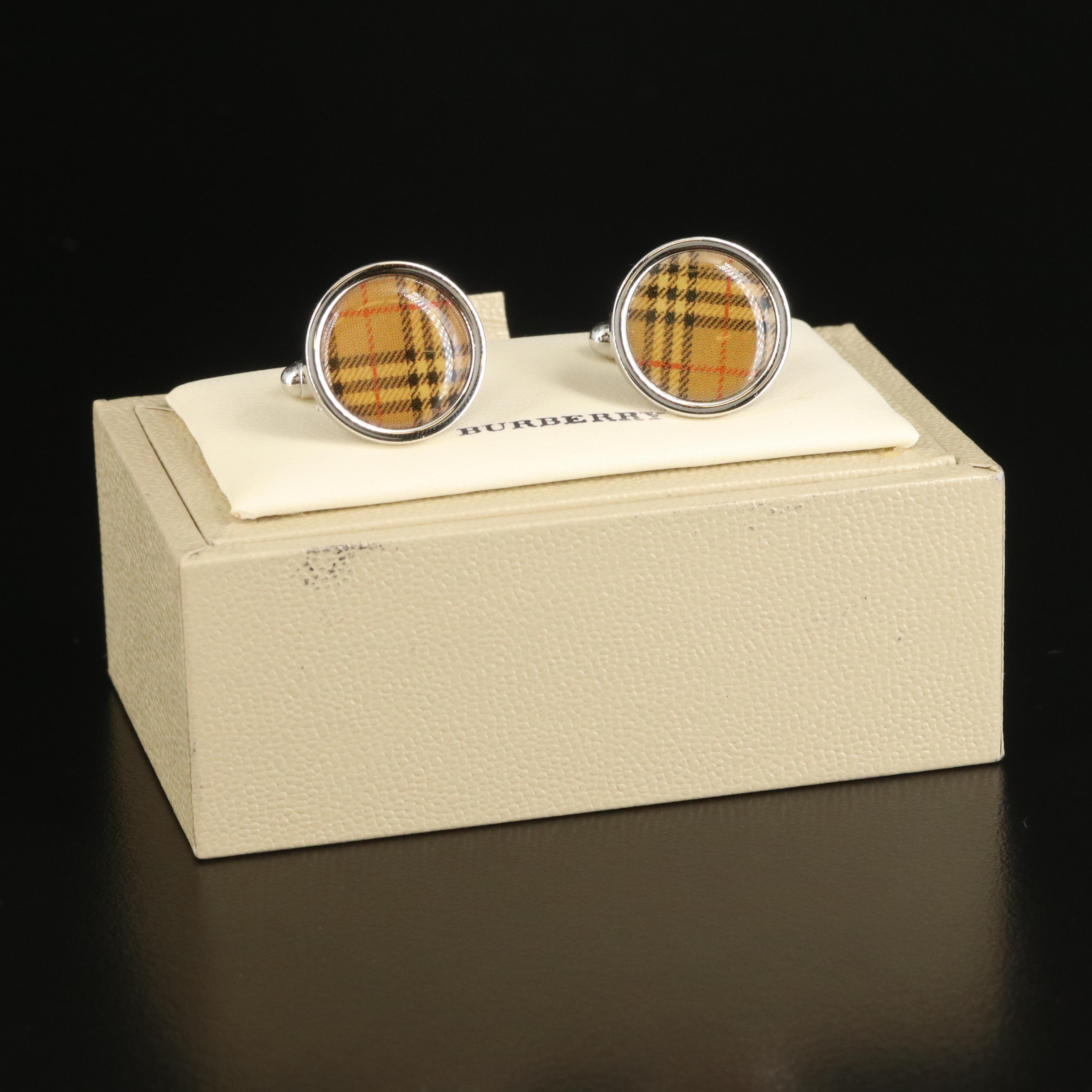 Burberry Check Cufflinks