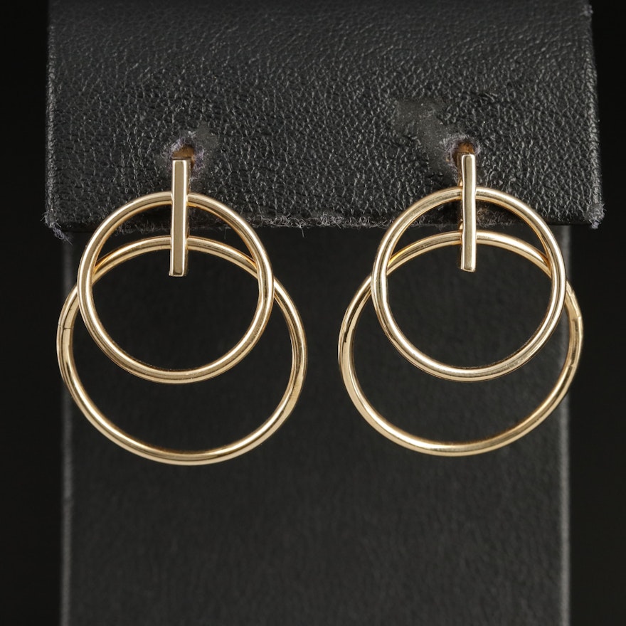 14K Concentric Earrings