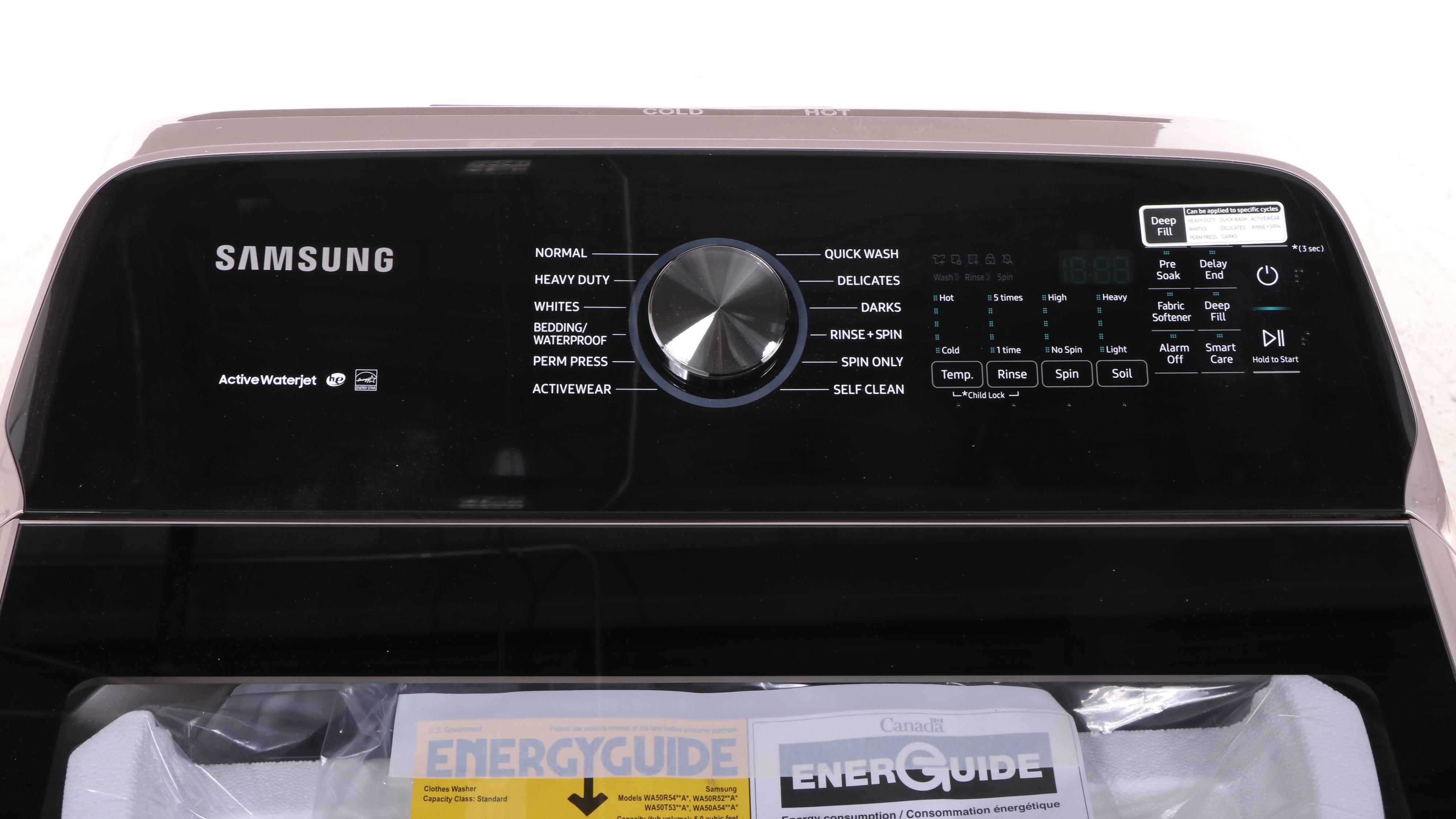 Samsung 5.0 Cu. Ft. Champagne Electric Top Load Washer With Active Waterjet