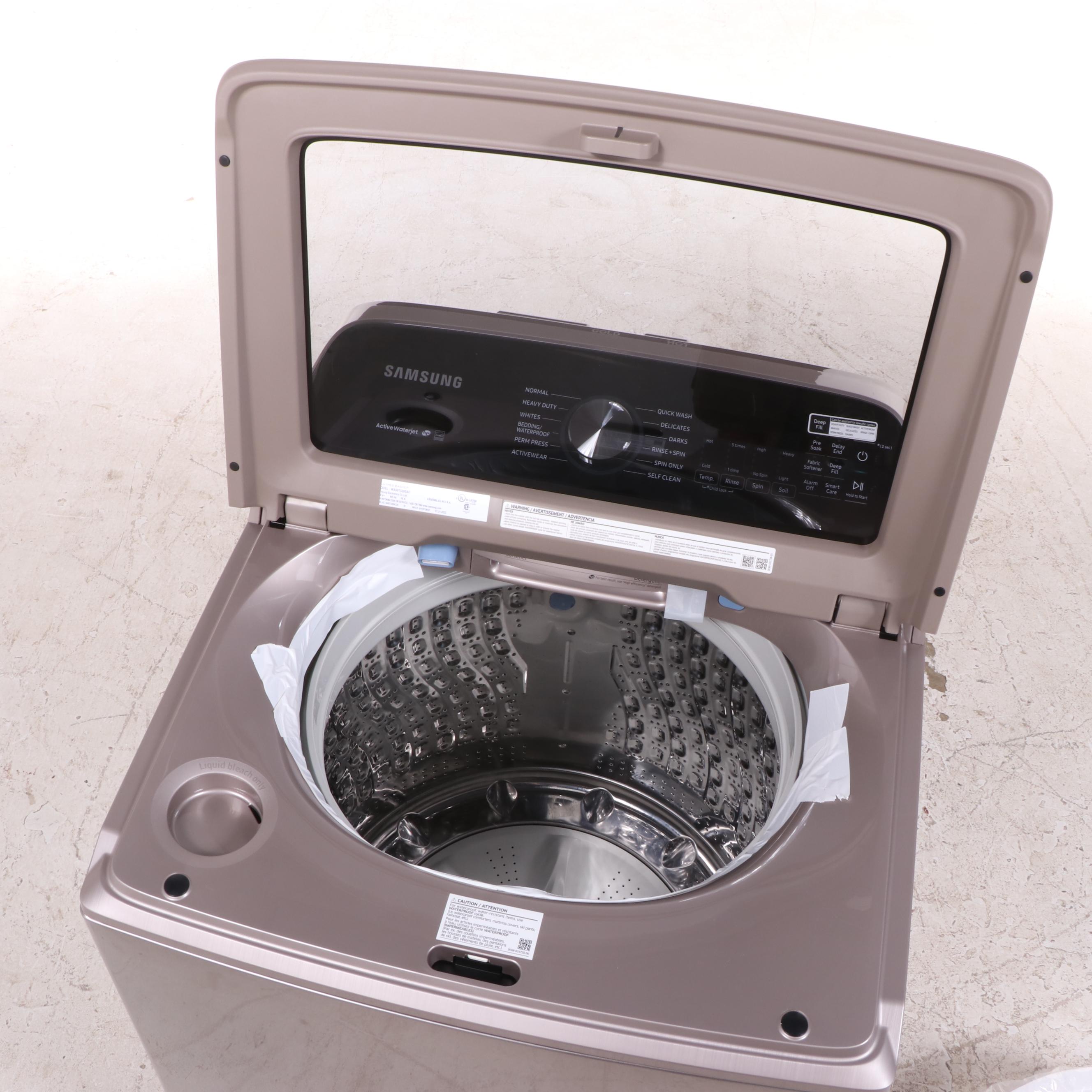 Samsung 5.0 Cu. Ft. Champagne Electric Top Load Washer With Active Waterjet