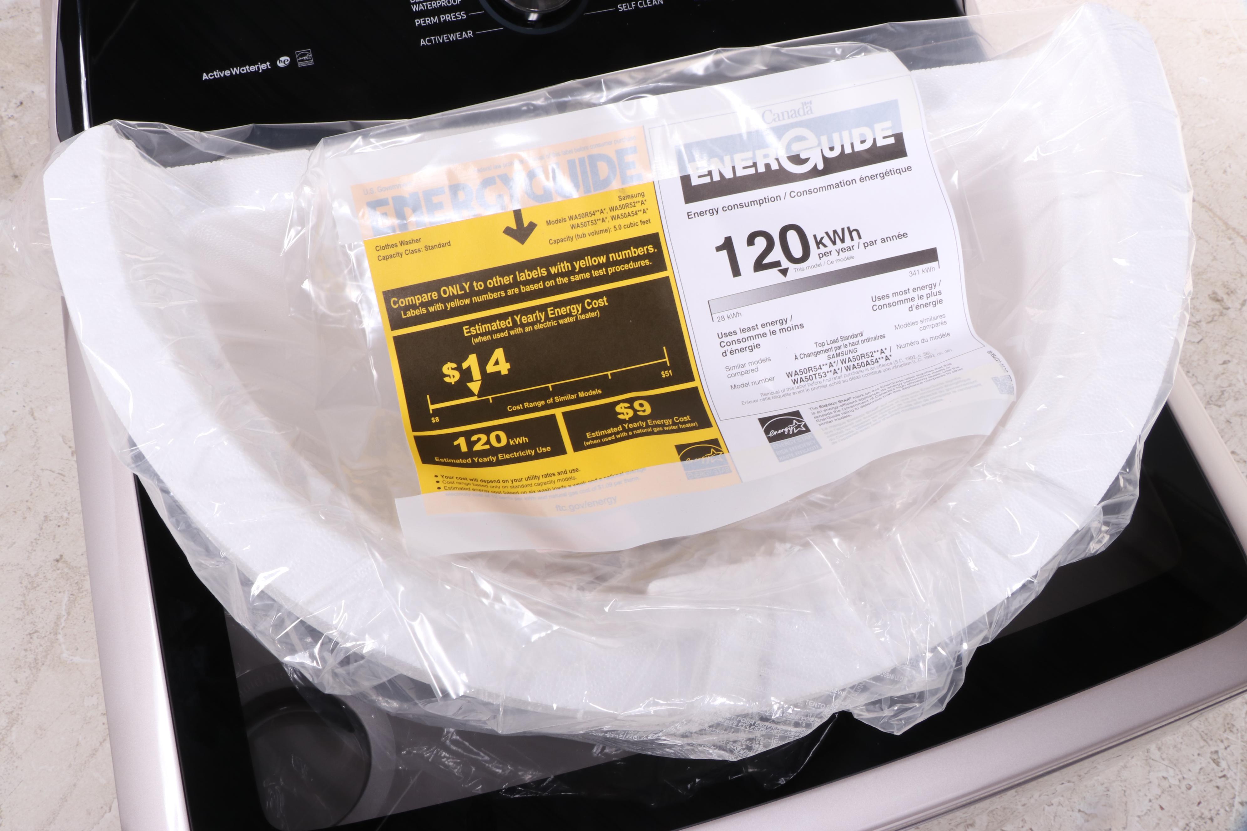 Samsung 5.0 Cu. Ft. Champagne Electric Top Load Washer With Active Waterjet