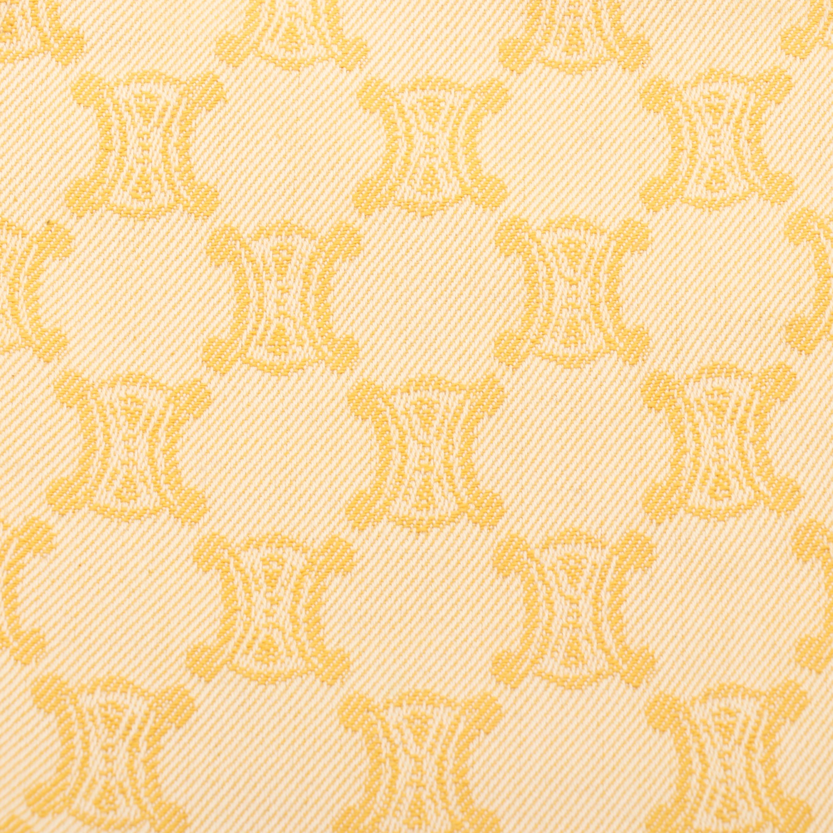 Celine Hobo Bag in Yellow Macadam Canvas and Leather