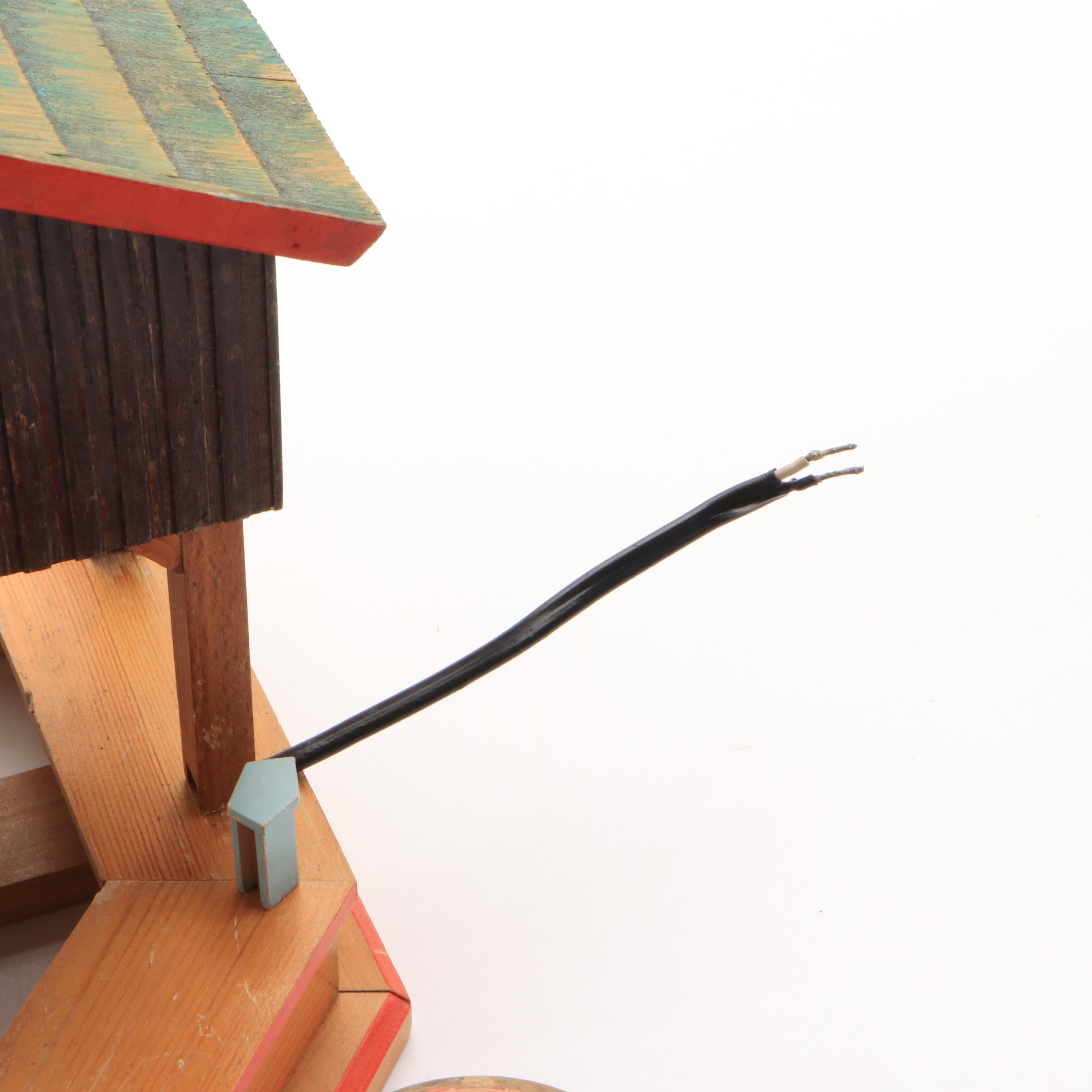 German Advent Candle Pyramid, Russian Belomorskie Uzory Folk Art Box