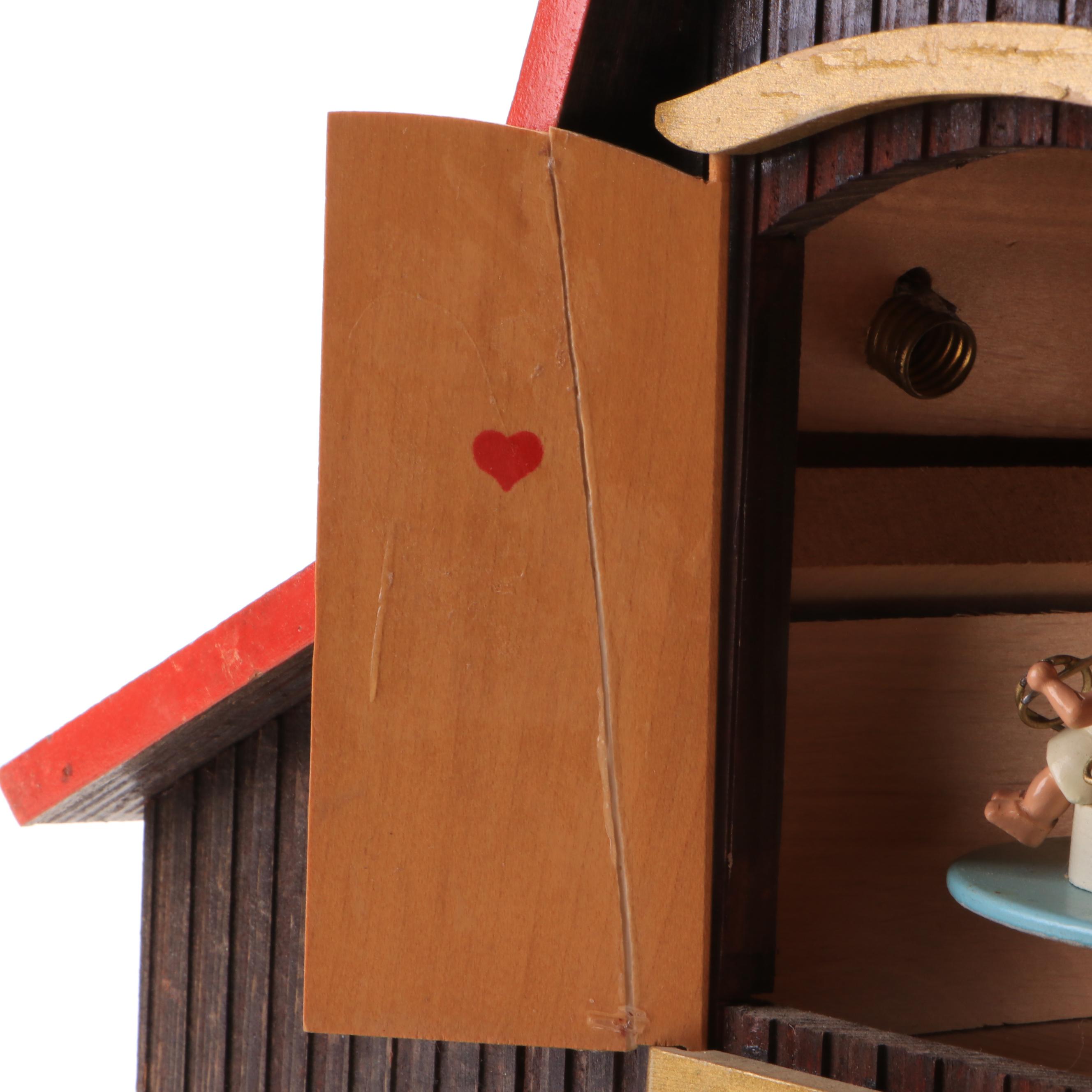 German Advent Candle Pyramid, Russian Belomorskie Uzory Folk Art Box