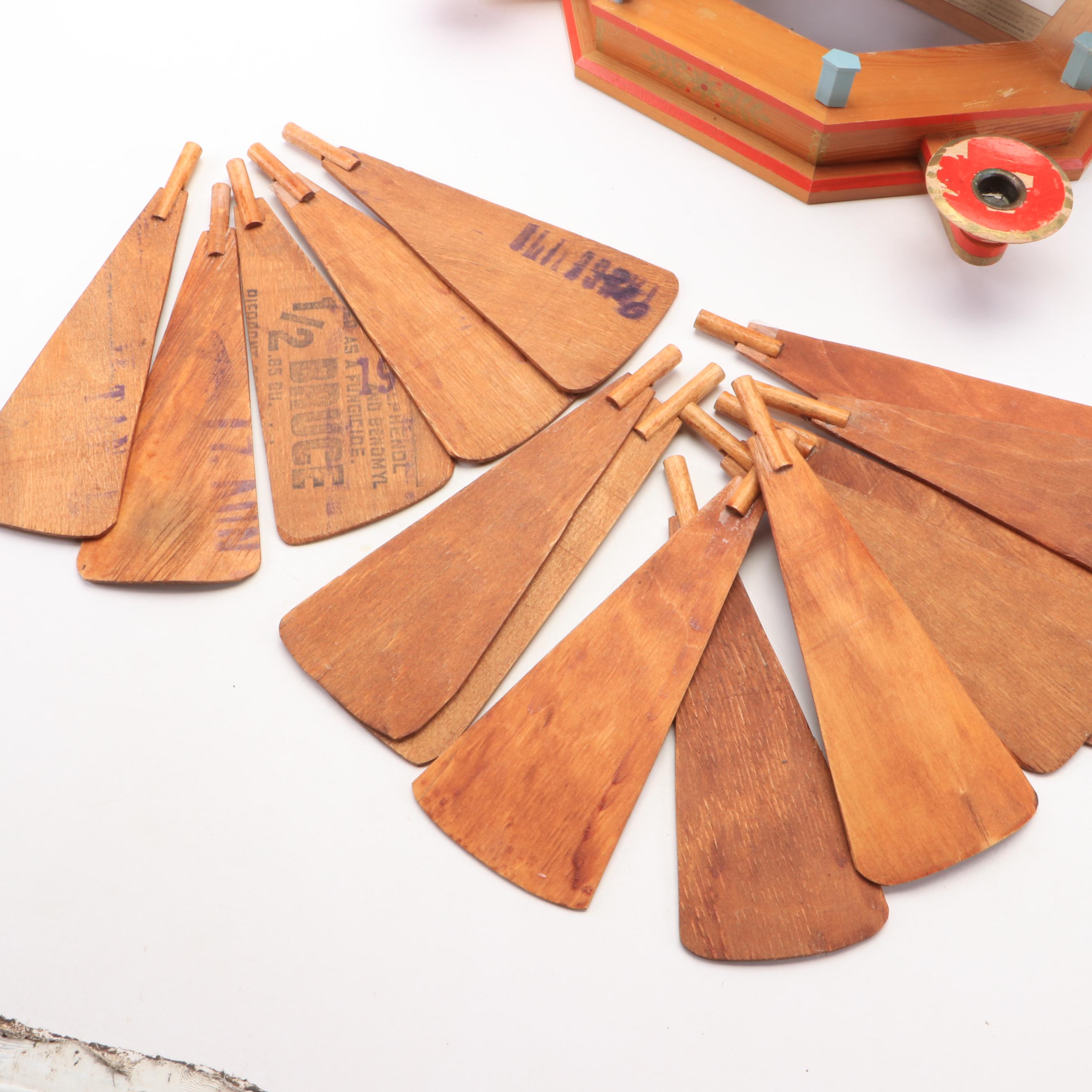 German Advent Candle Pyramid, Russian Belomorskie Uzory Folk Art Box