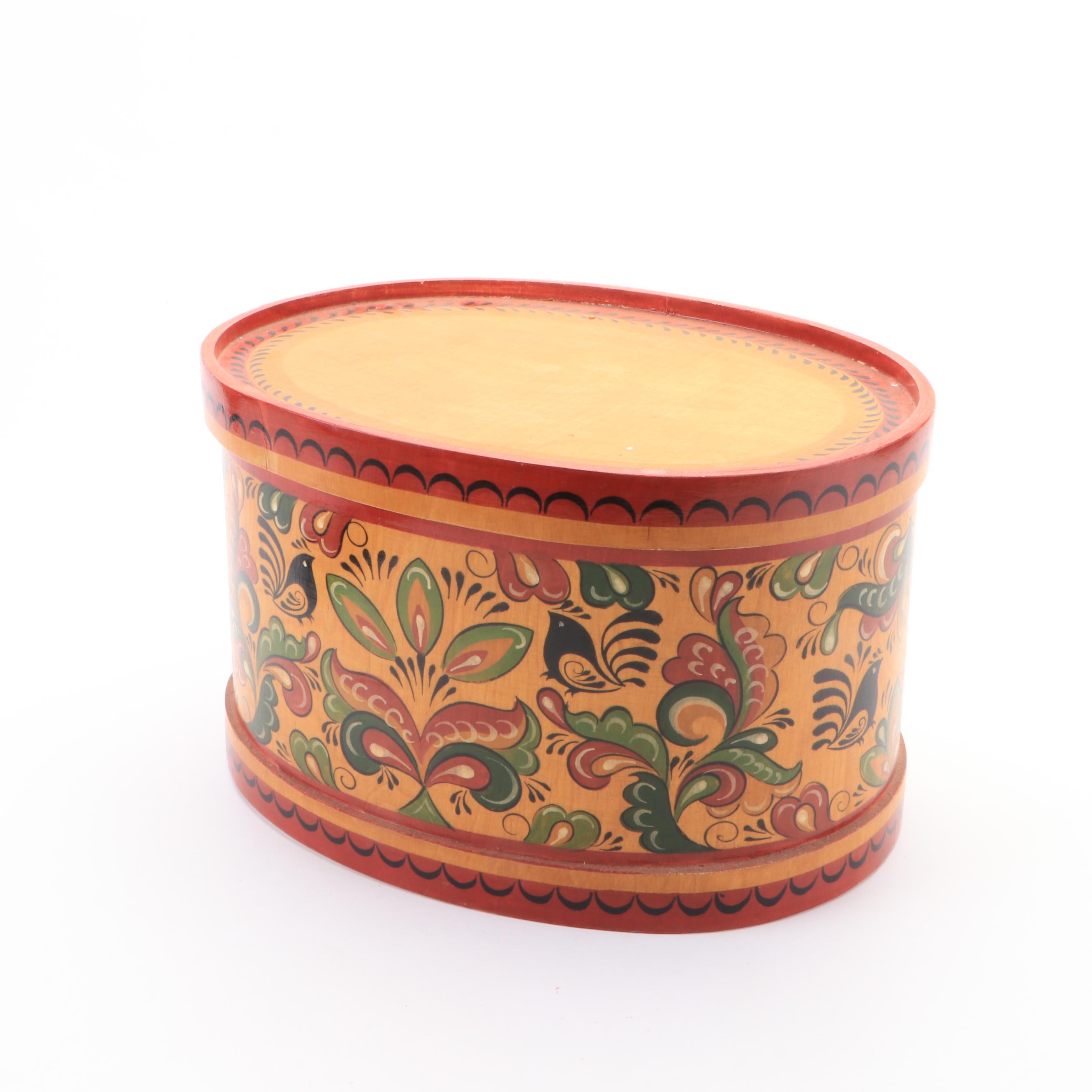 German Advent Candle Pyramid, Russian Belomorskie Uzory Folk Art Box