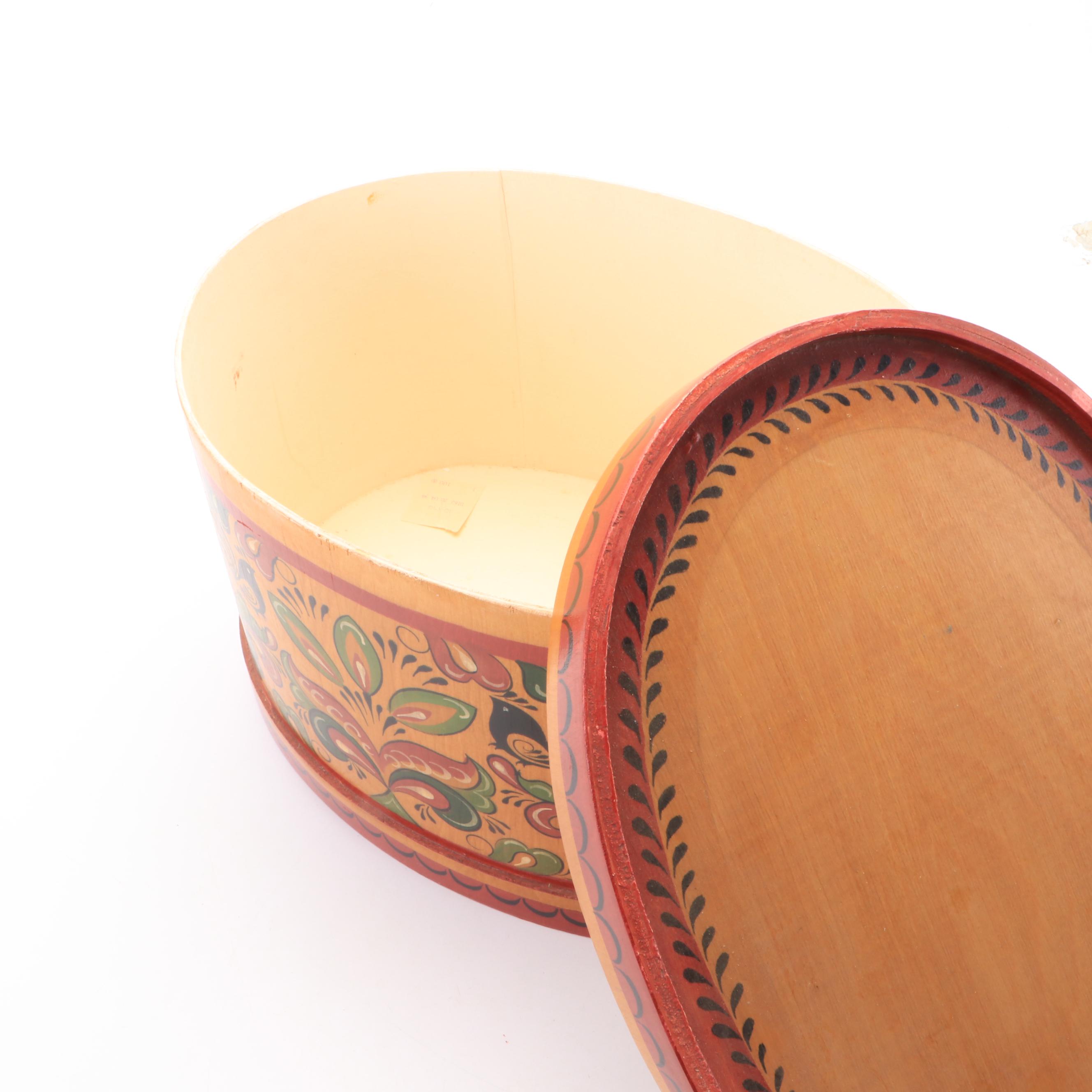 German Advent Candle Pyramid, Russian Belomorskie Uzory Folk Art Box