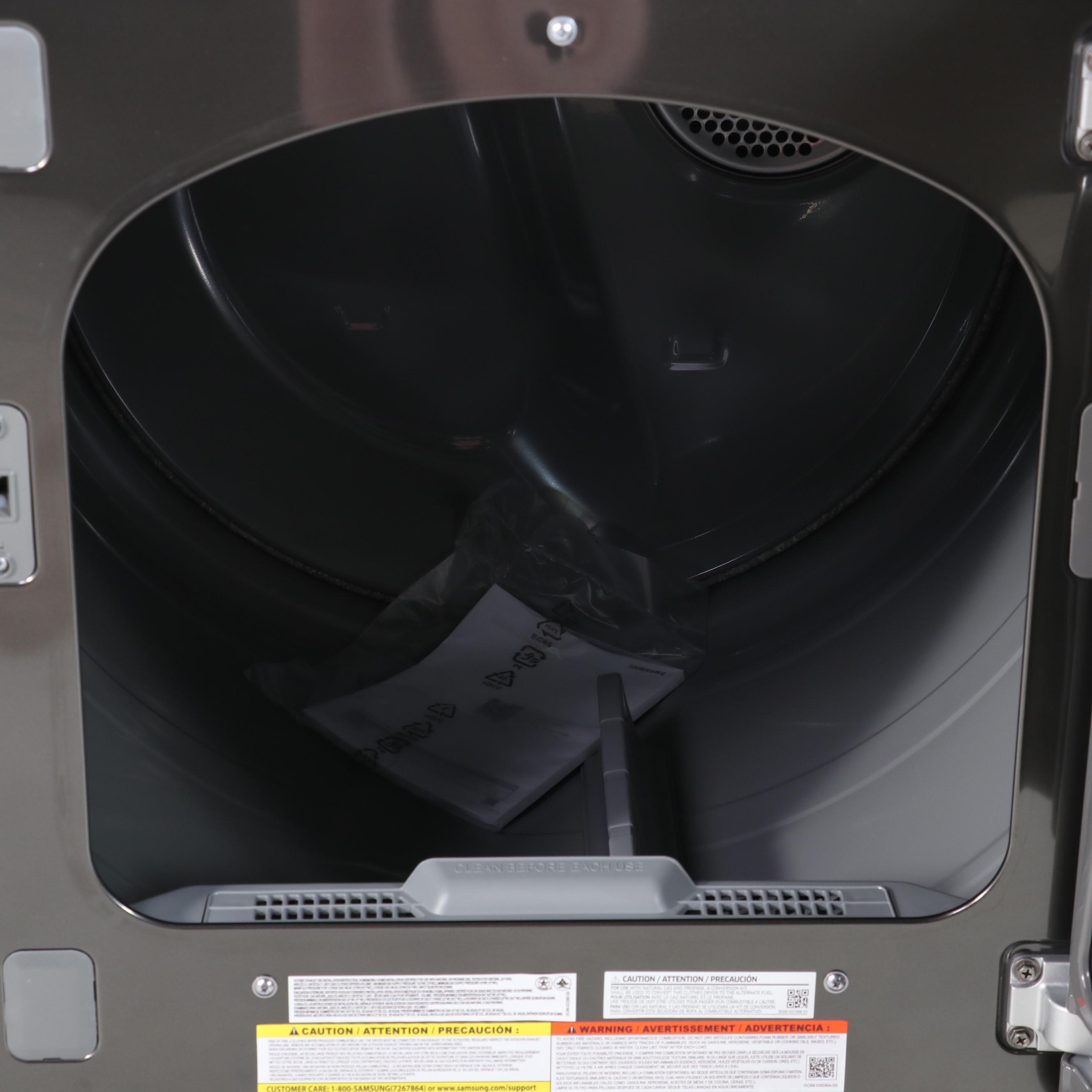 Samsung 7.4 Cu. Ft. Brushed Black Gas Dryer With Moisture Sensor