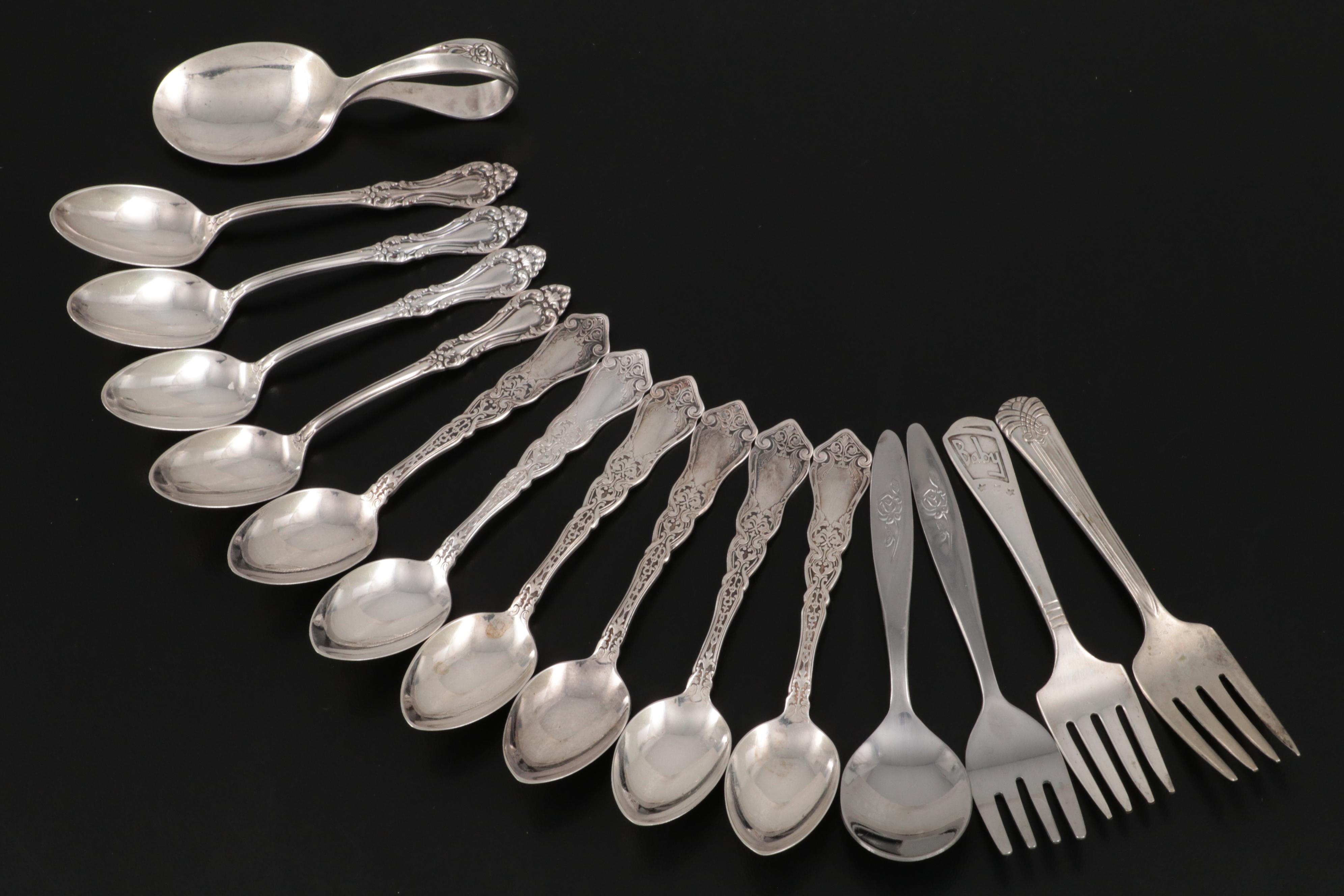 Rogers Bros Teaspoons and Other American Silver Plate Flatware Collection