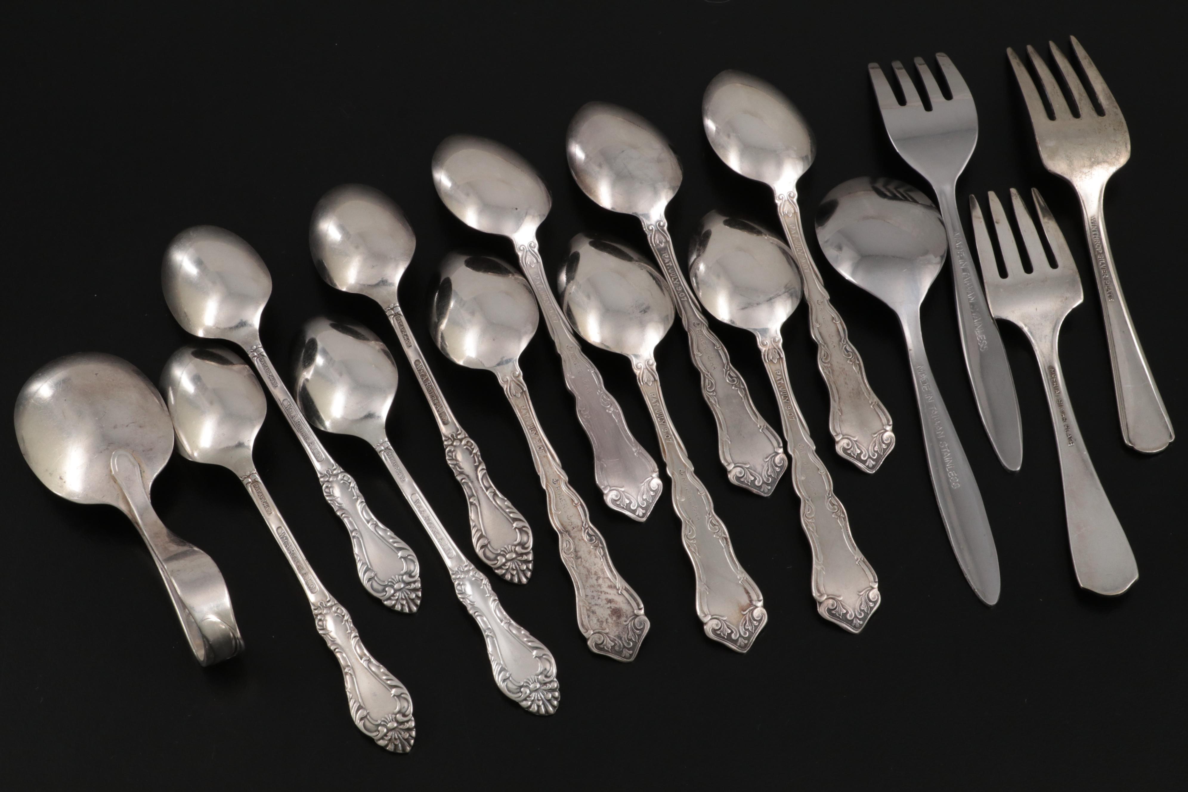 Rogers Bros Teaspoons and Other American Silver Plate Flatware Collection