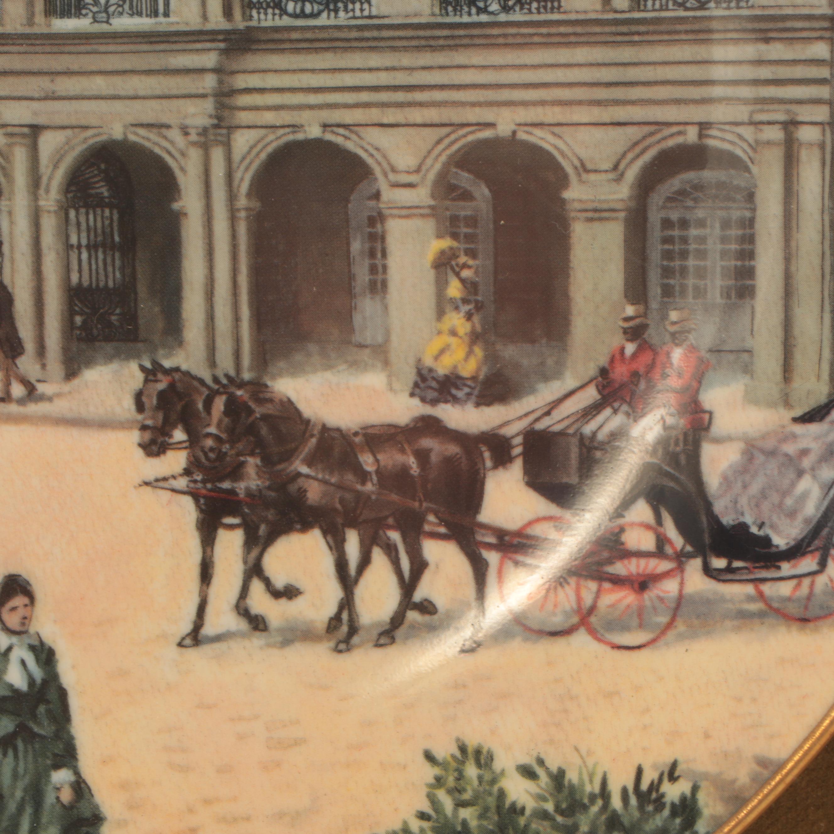 Offset Lithograph Transfer on Porcelain After John Alan Maxwell "The Cabildo"