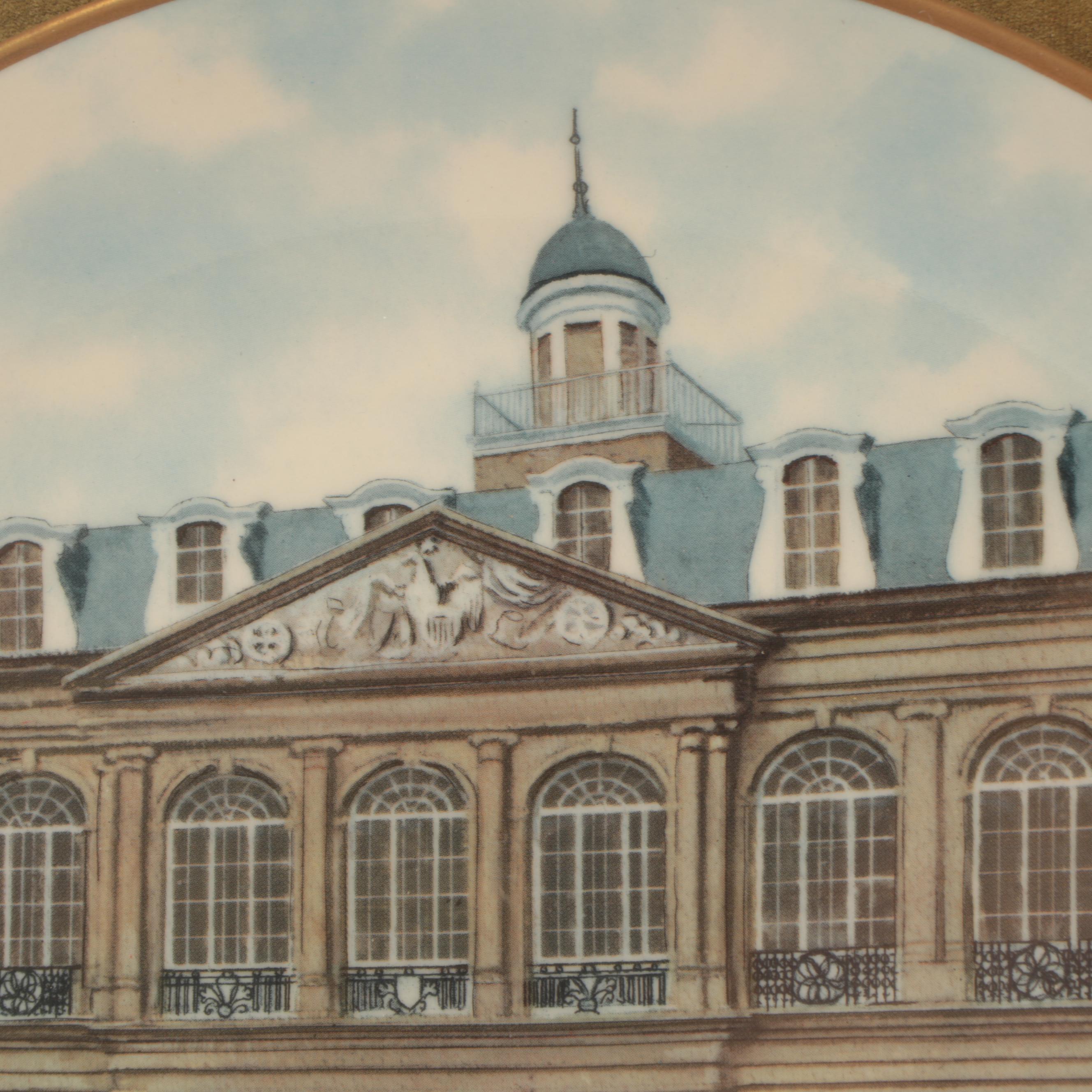 Offset Lithograph Transfer on Porcelain After John Alan Maxwell "The Cabildo"
