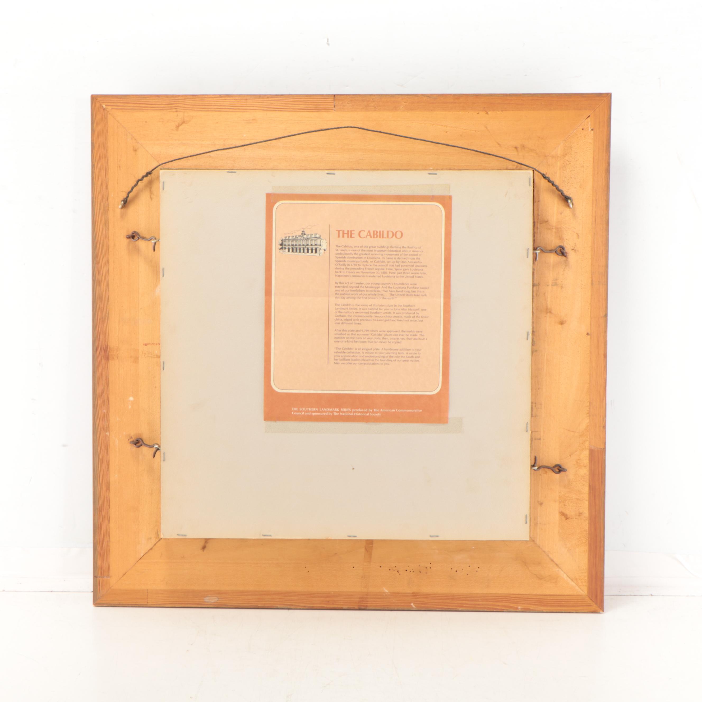 Offset Lithograph Transfer on Porcelain After John Alan Maxwell "The Cabildo"