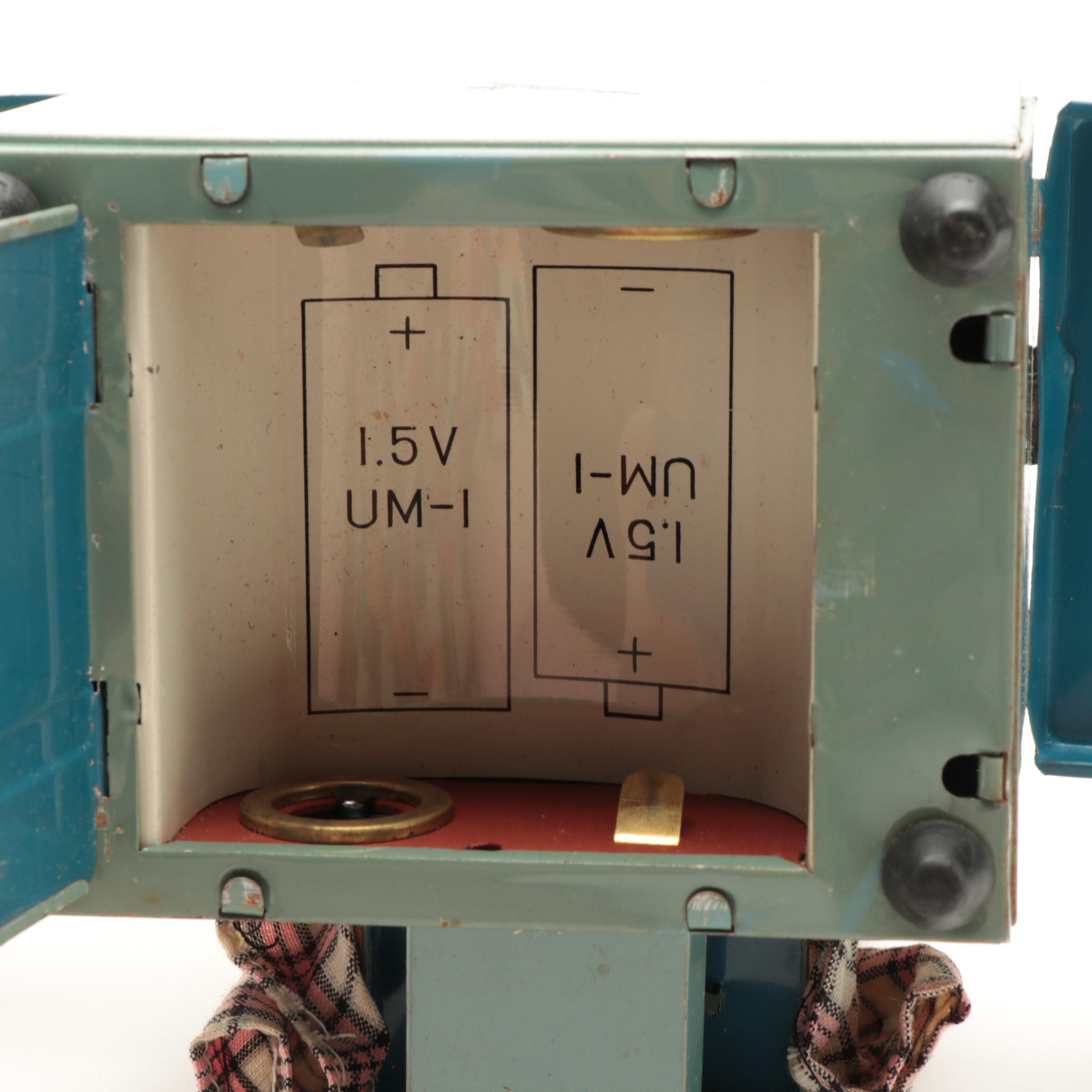 Linemar Japanese Tin Lithograph "Miss Friday" Battery Operated Typist