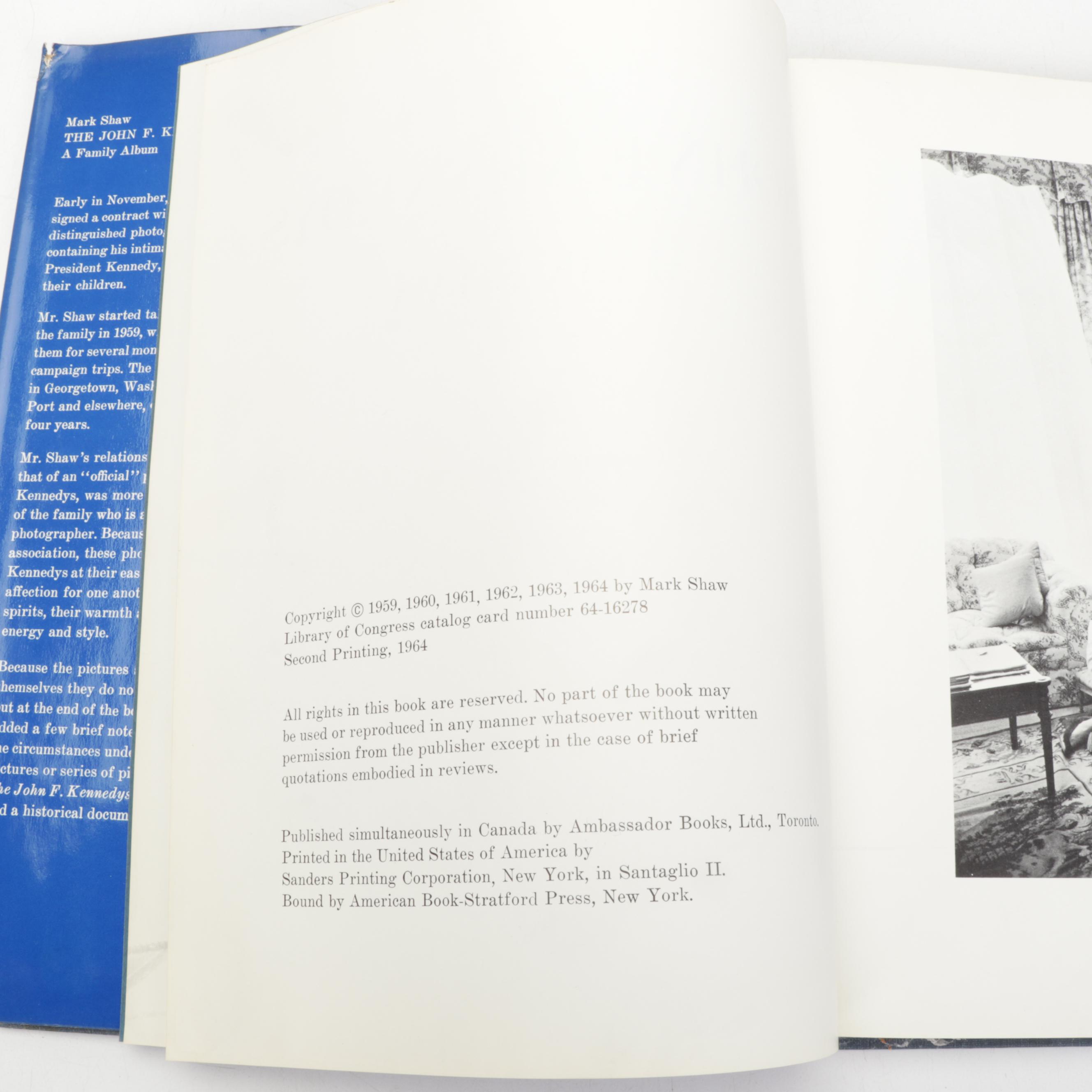 Second Printing "The John F. Kennedys" by Mark Shaw with "Time" Magazine Issues