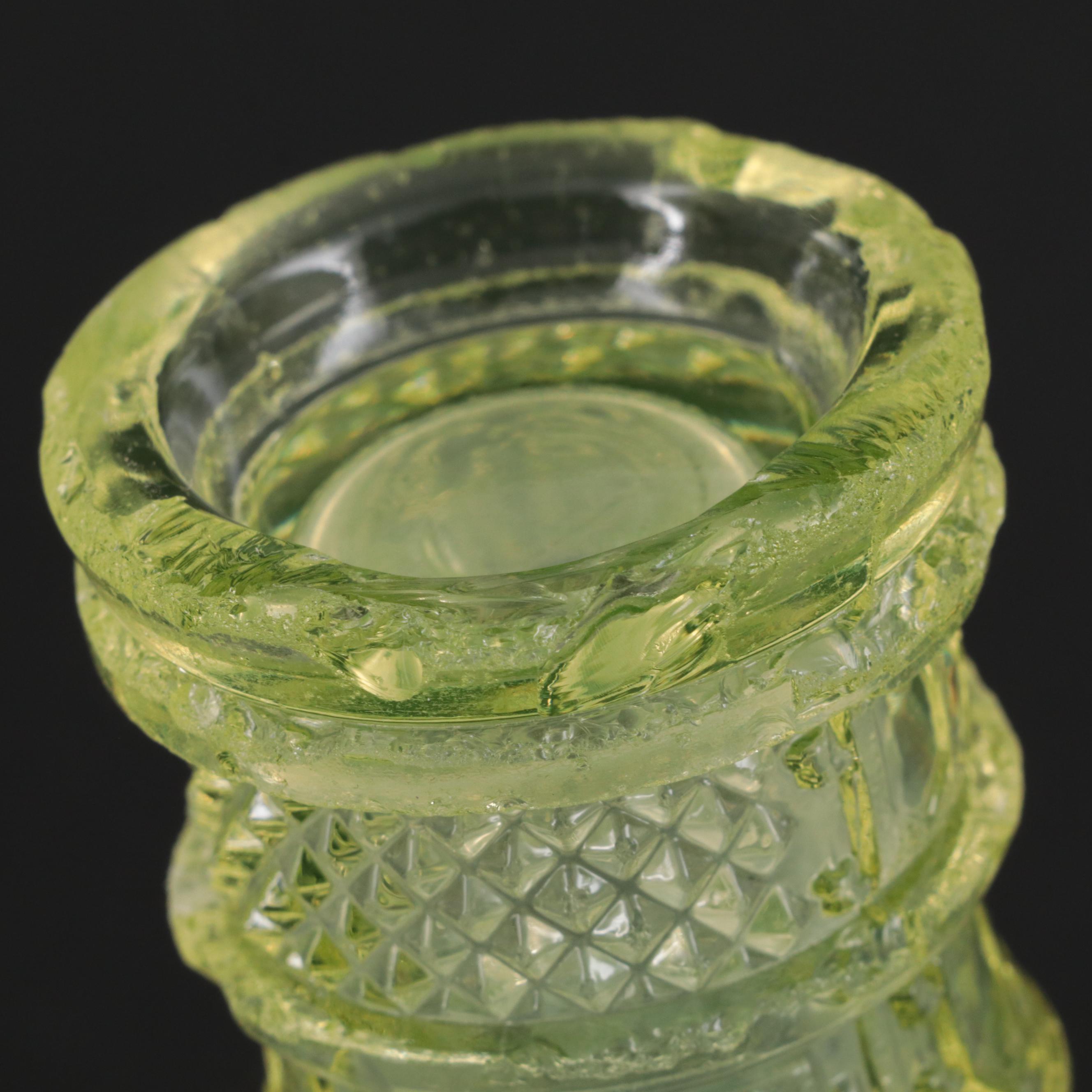 EAPG Adams "Hidalgo" Compote, Vaseline Glass Shaker, Baby Boot and More