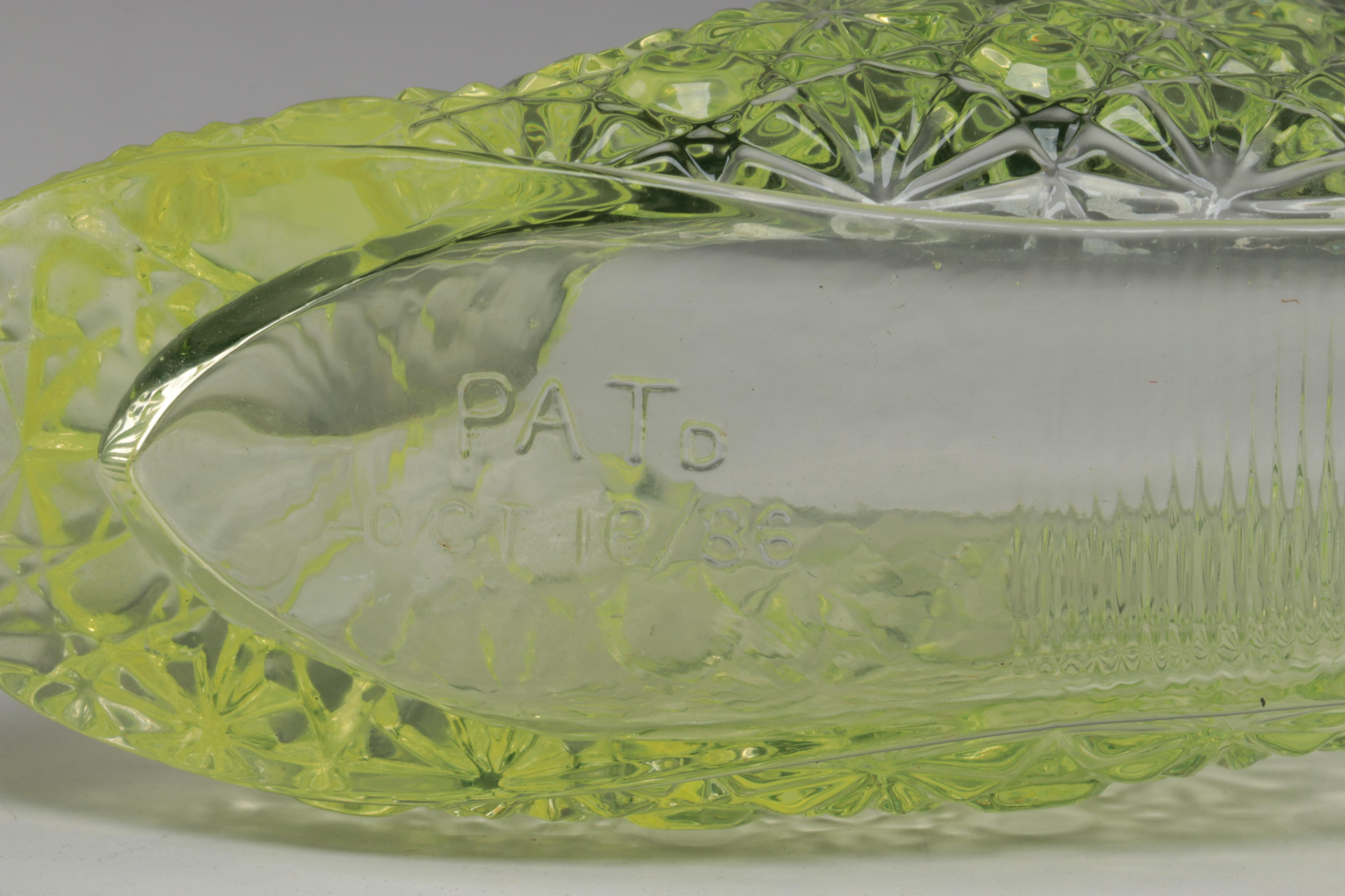 EAPG Adams "Hidalgo" Compote, Vaseline Glass Shaker, Baby Boot and More