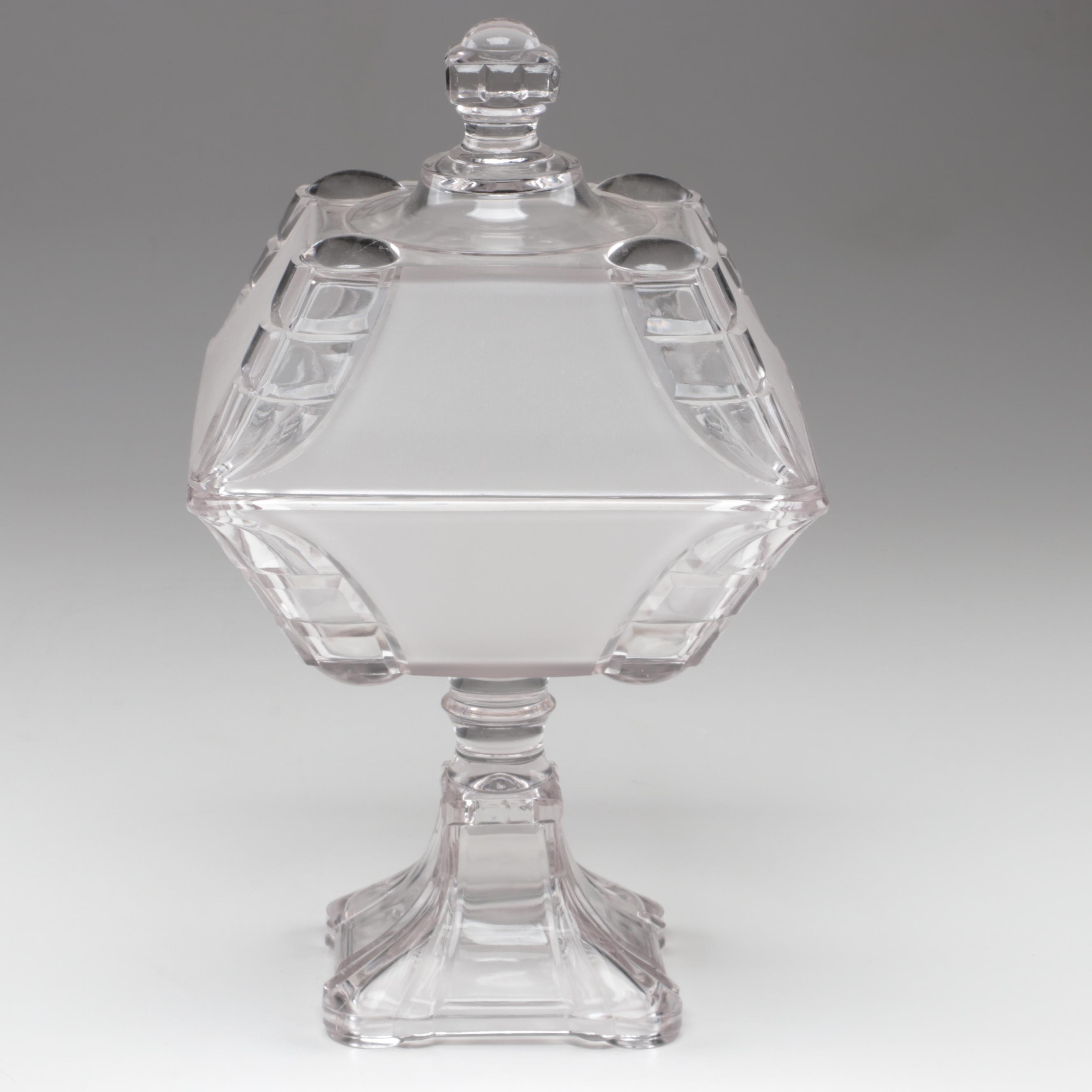 EAPG Adams "Hidalgo" Compote, Vaseline Glass Shaker, Baby Boot and More