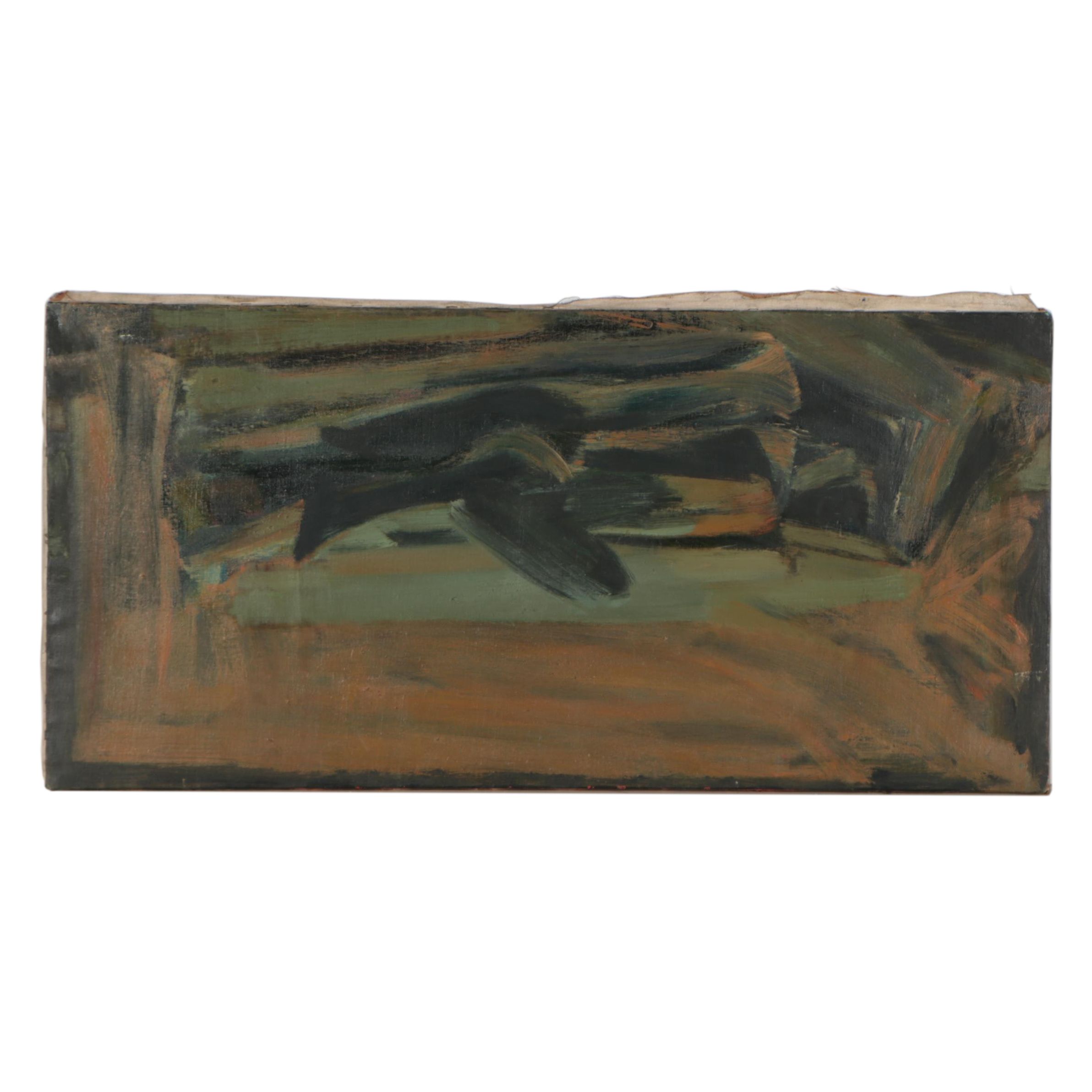 Donald L. Stacy Abstract Oil Painting, 1960s