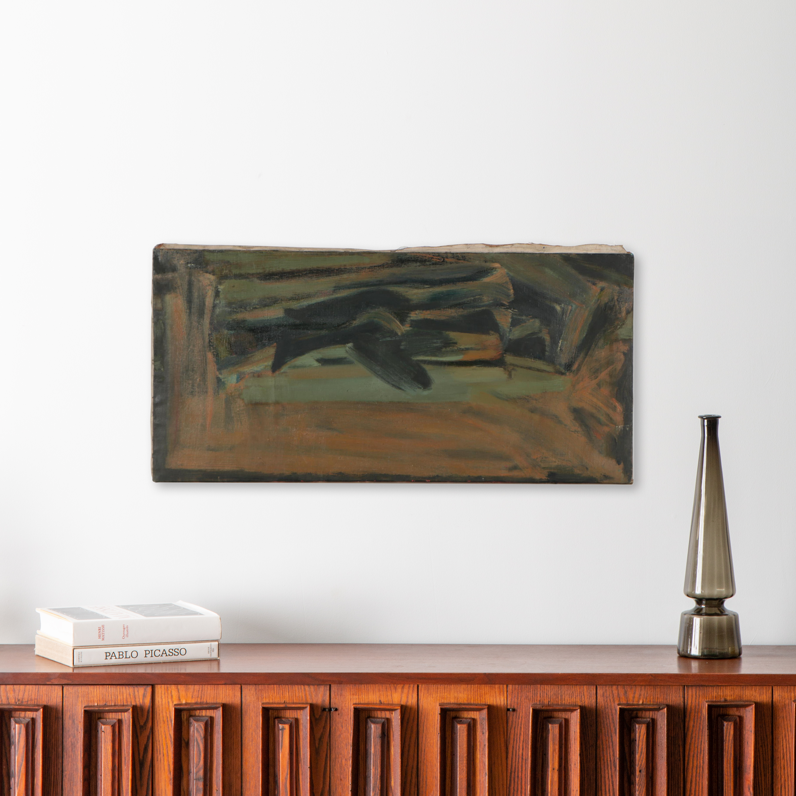 Donald L. Stacy Abstract Oil Painting, 1960s