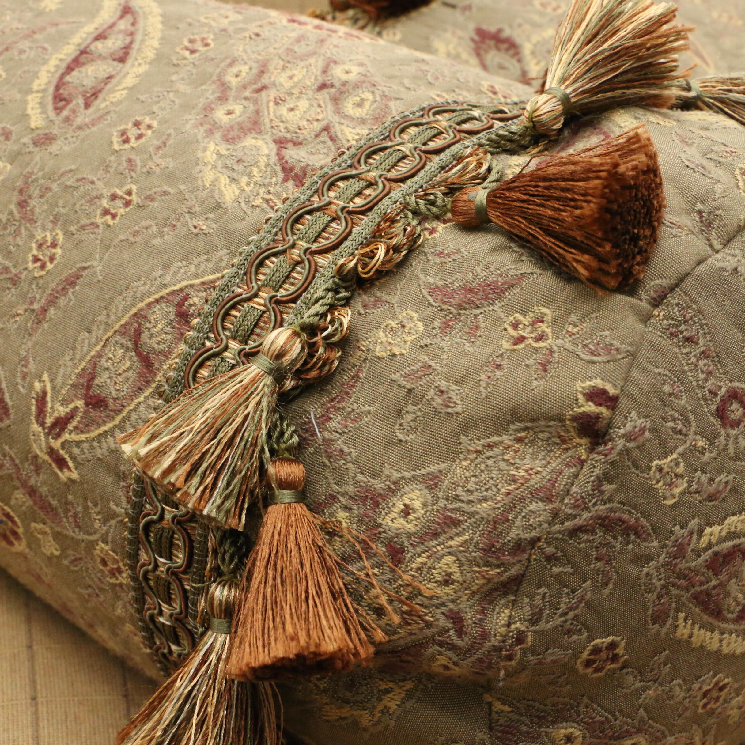 Baker Furniture Chippendale Style Camelback Sofa with Custom Pillows