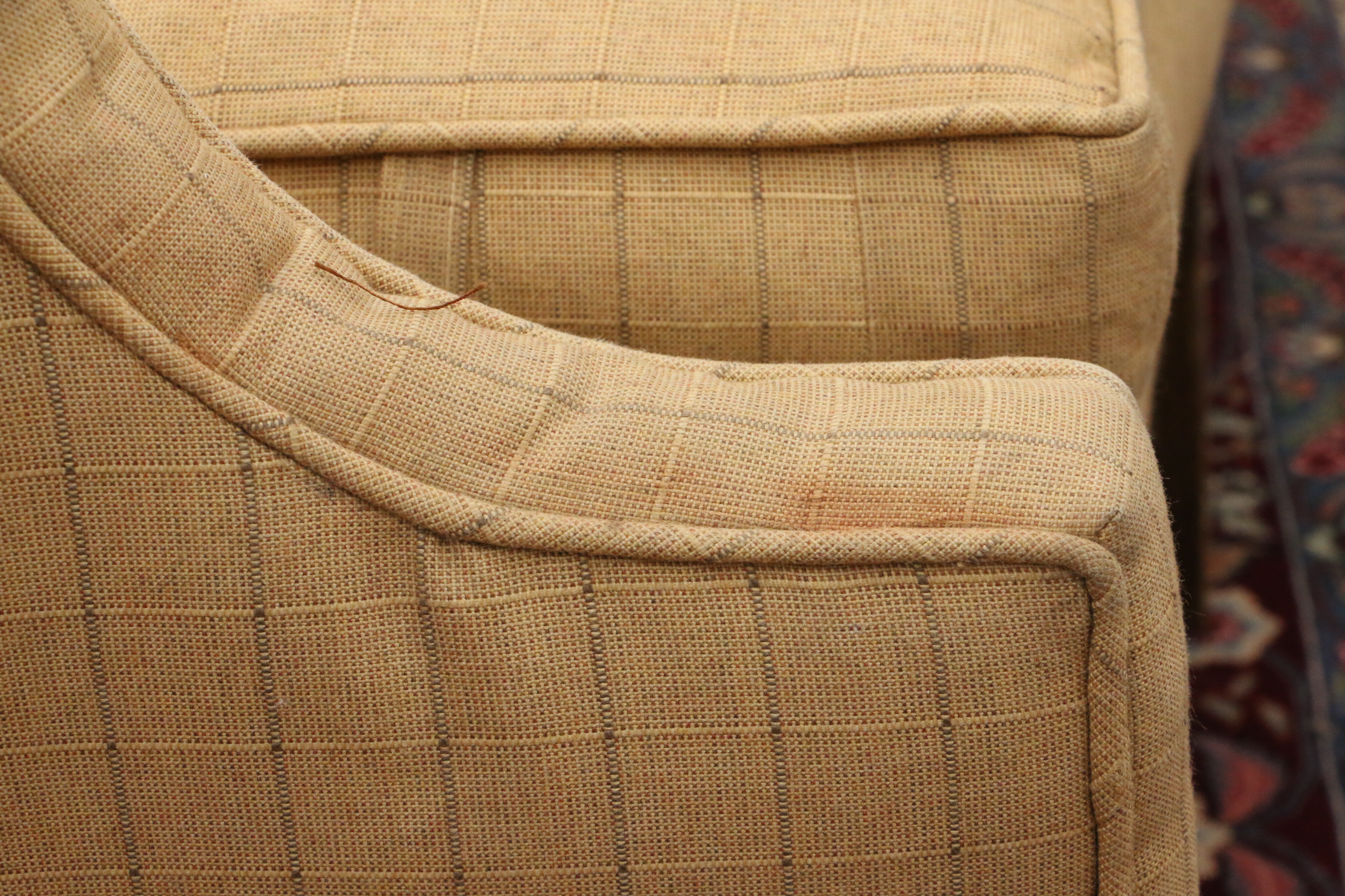 Baker Furniture Chippendale Style Camelback Sofa with Custom Pillows