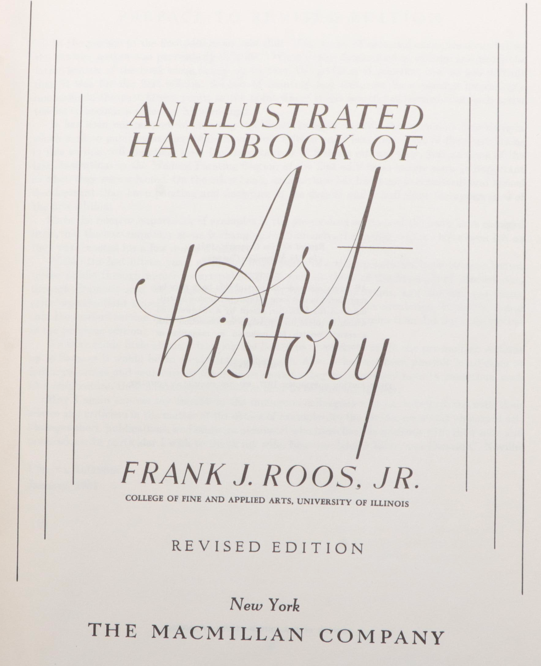 First Revised Edition "An Illustrated Handbook of Art History" and More