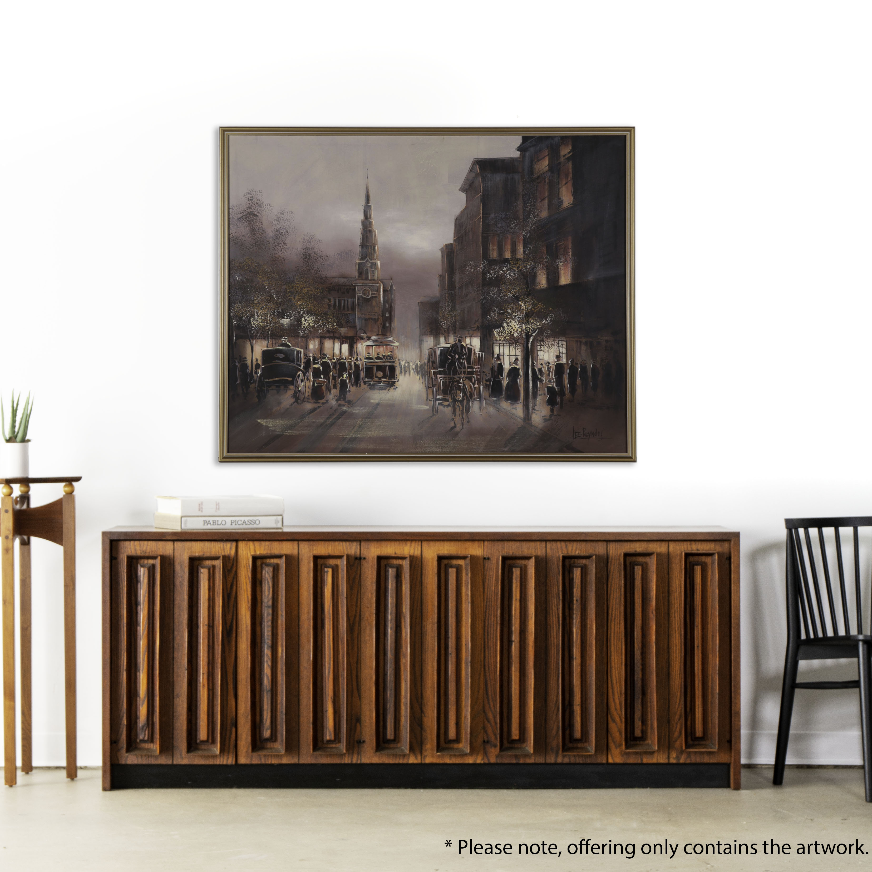 Lee Reynolds for Vanguard Studios City Scene Oil Painting