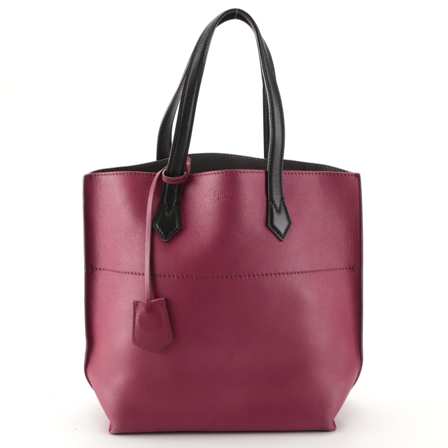 Fendi Bicolor Leather Tote Bag