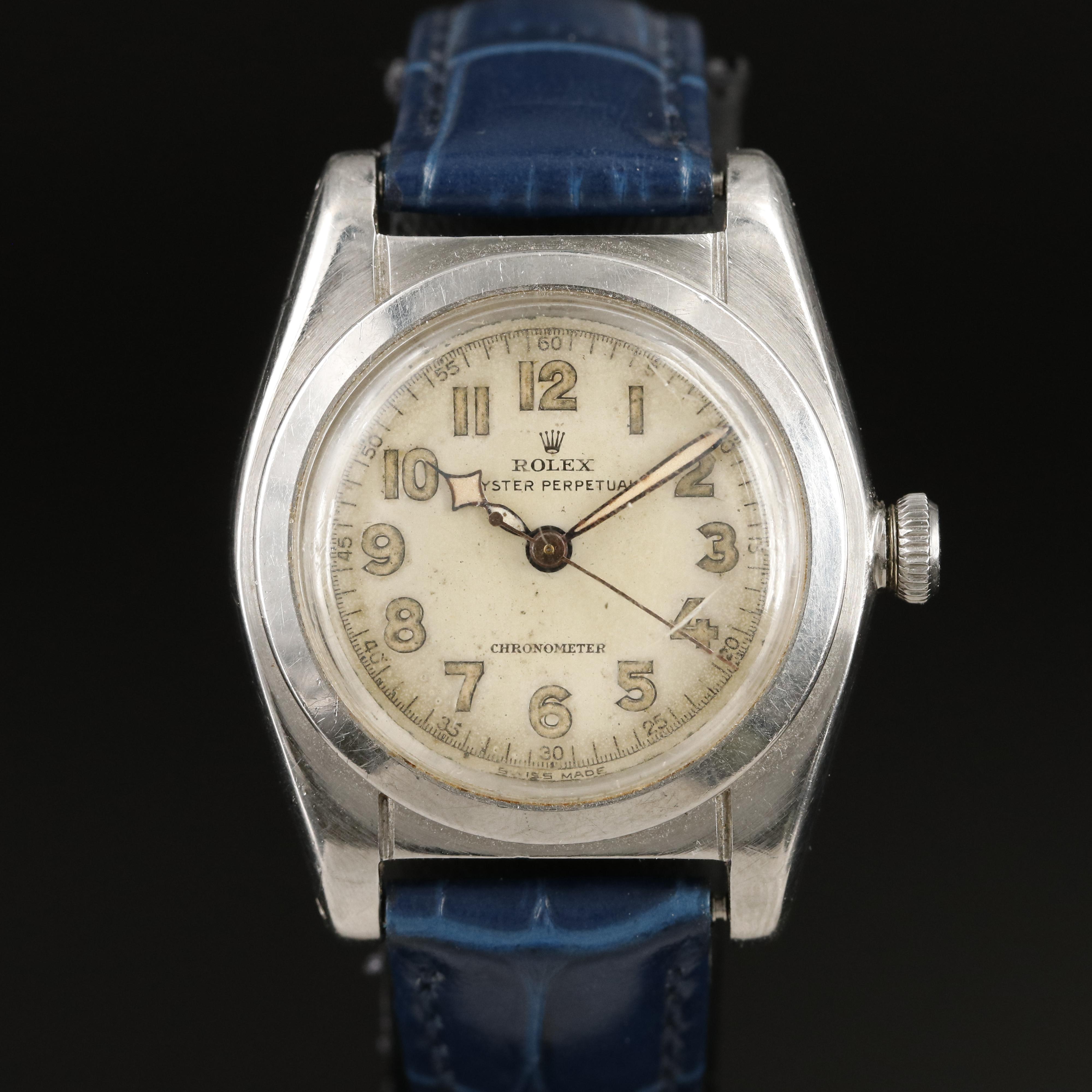 Rolex Oyster Perpetual Bubble Back Chronometer Watch