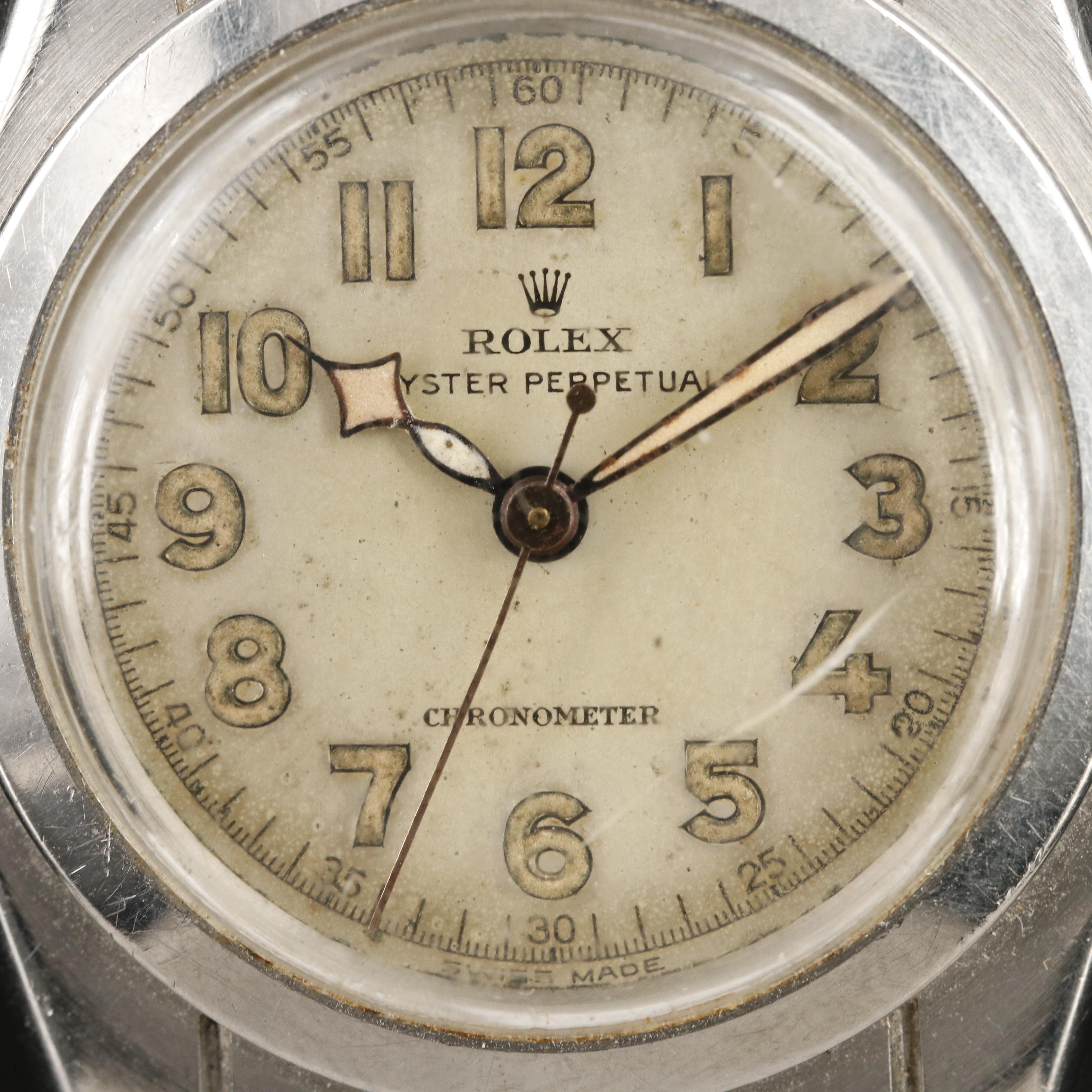 Rolex Oyster Perpetual Bubble Back Chronometer Watch