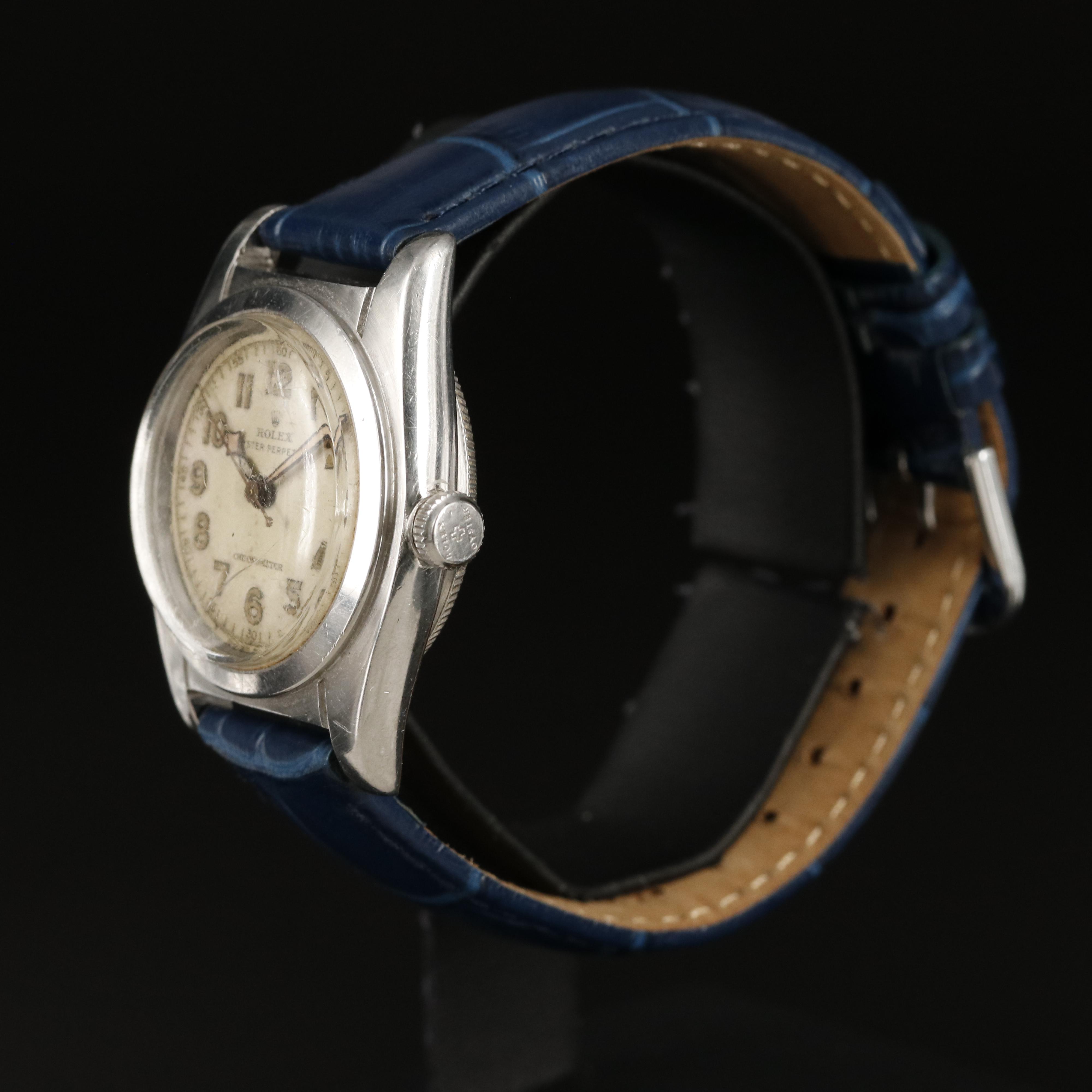 Rolex Oyster Perpetual Bubble Back Chronometer Watch