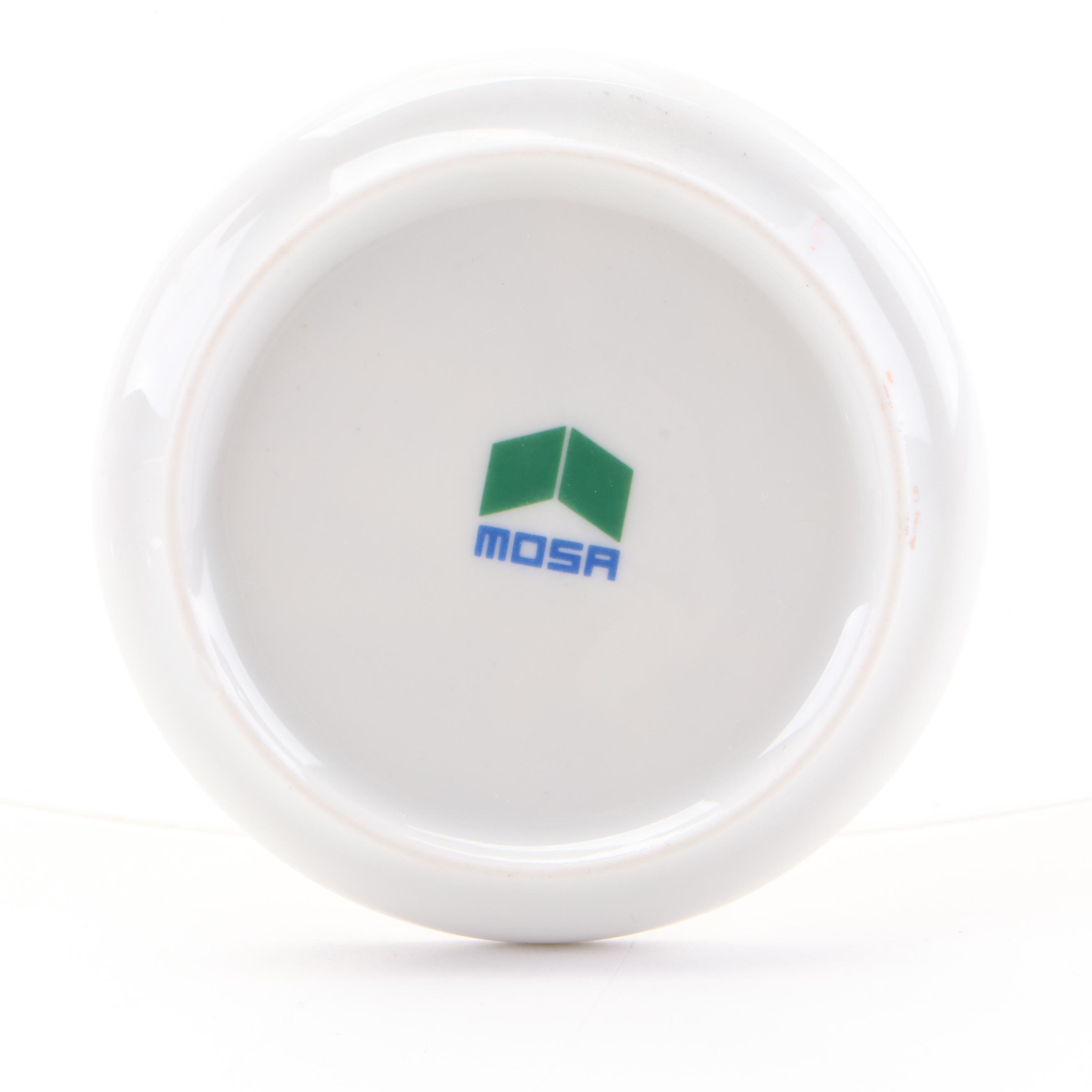 Royal Doulton and Other Miniature Porcelain Plates with Display Shelf