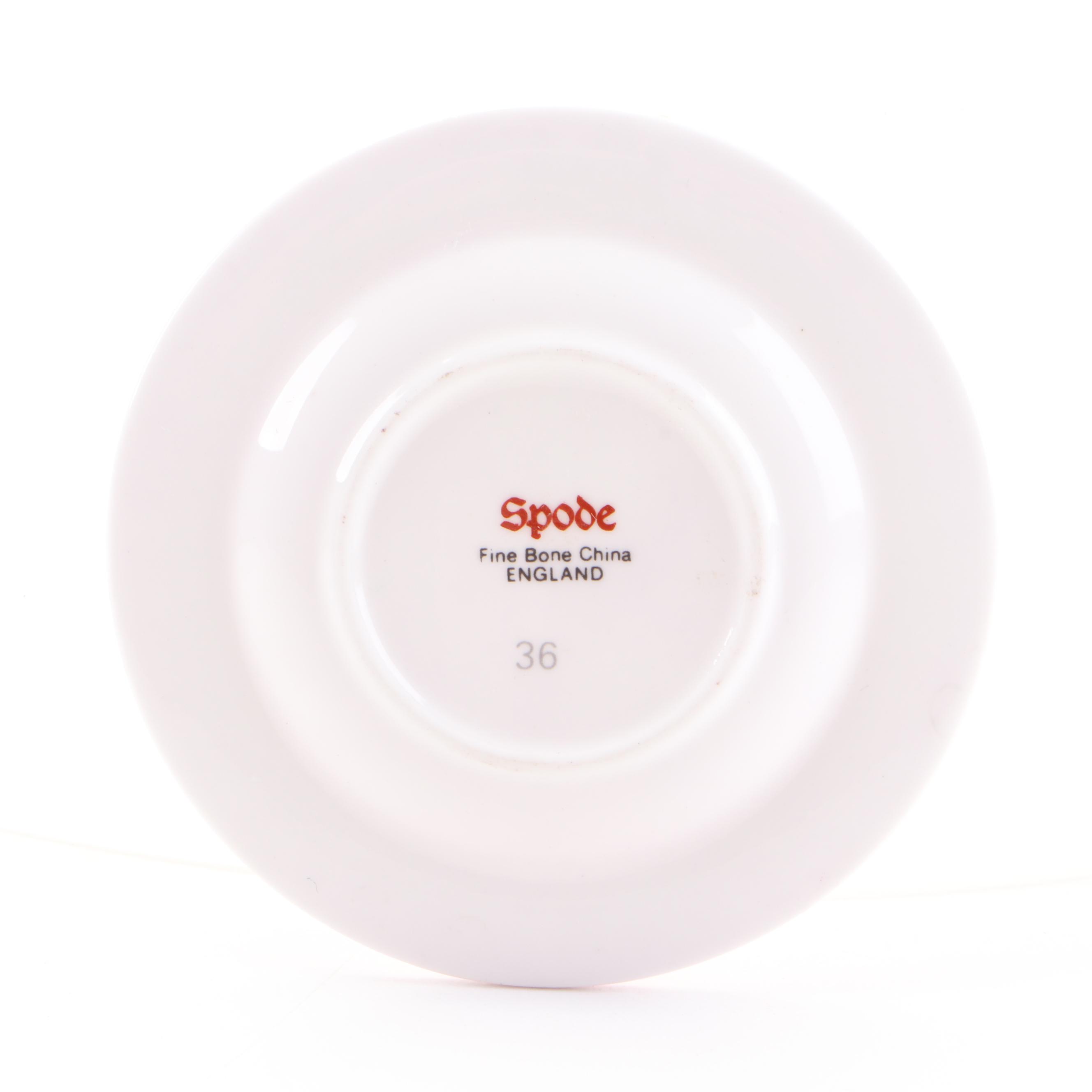 Royal Doulton and Other Miniature Porcelain Plates with Display Shelf