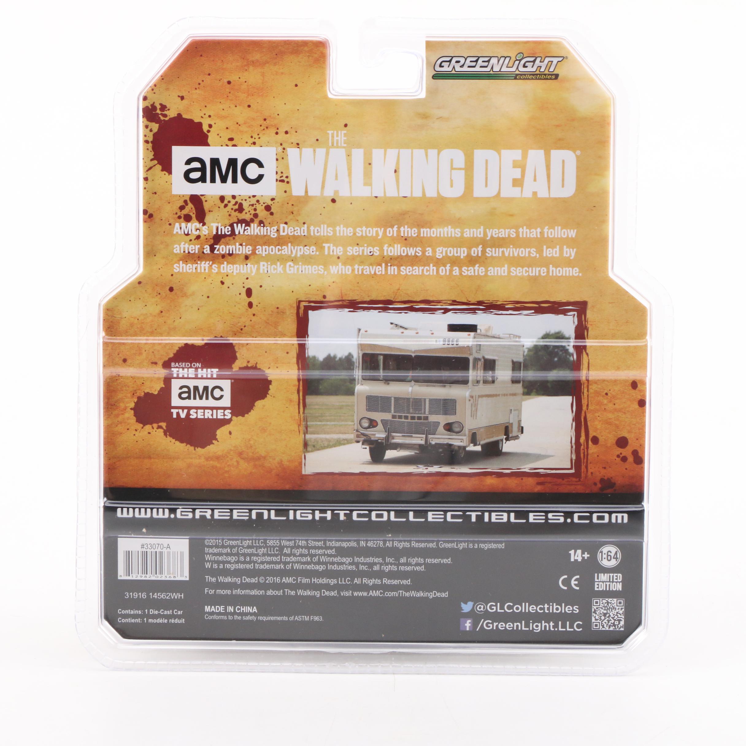 Greenlight The Walking Dead 1973 Winnebago Chieftain 1:64 Scale Diecast Vehicles