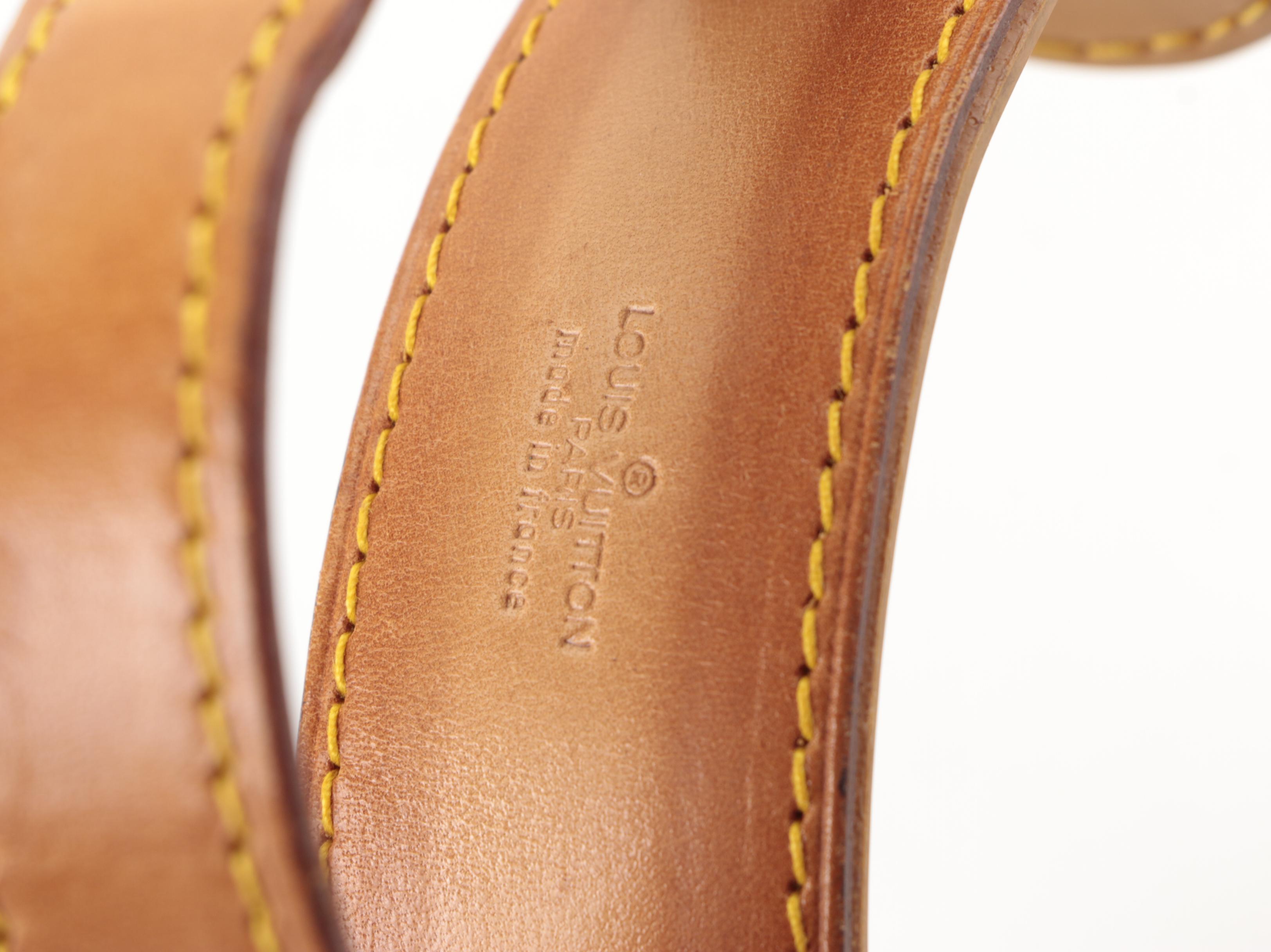 Louis Vuitton Bandoulière Luggage Strap in Vachetta Leather