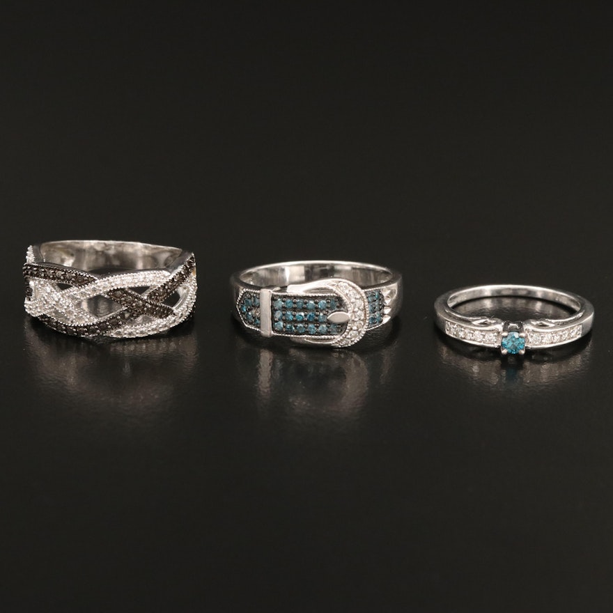 Sterling Diamond Rings