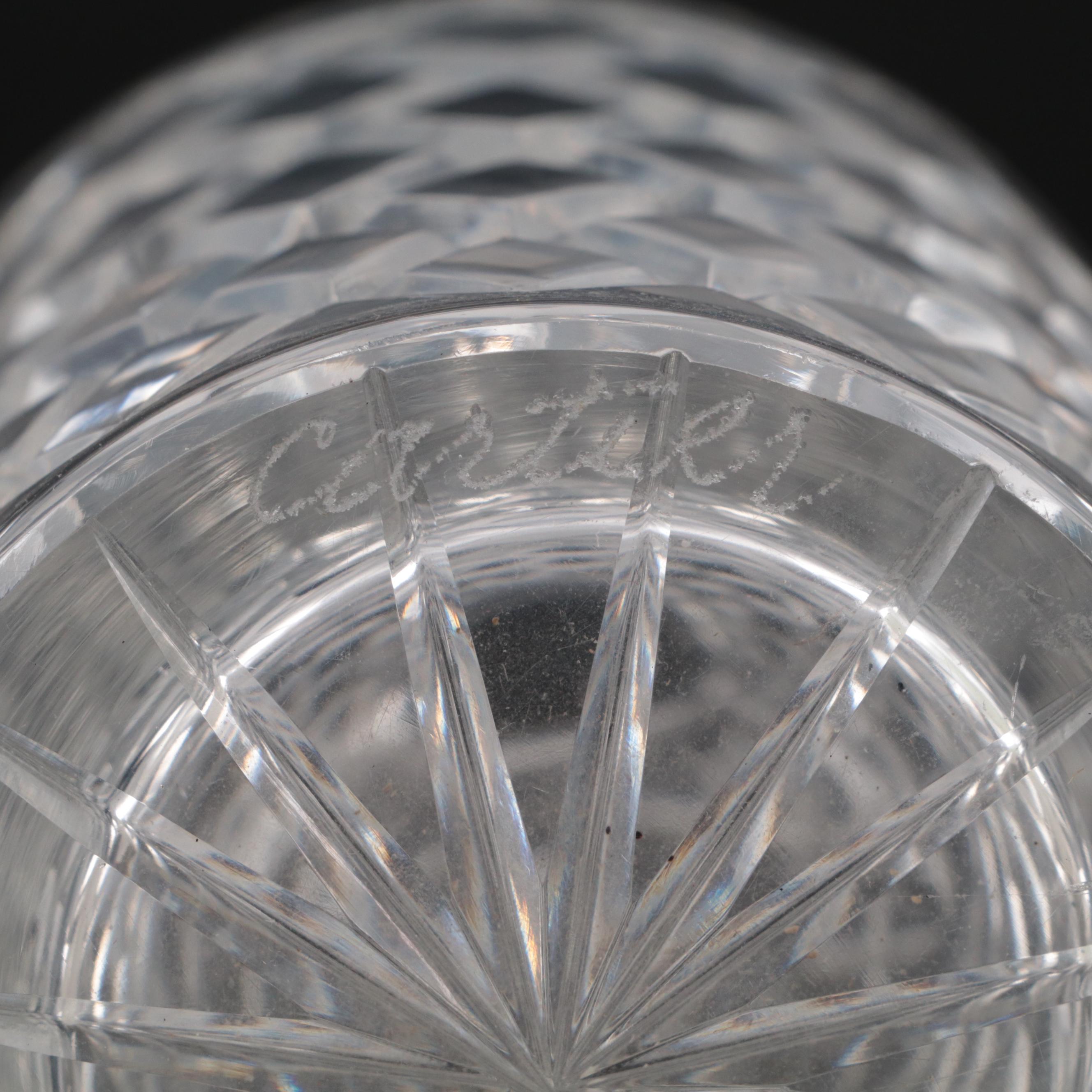 Cartier Crystal Decanter with Marquis by Waterford Bottle Stopper