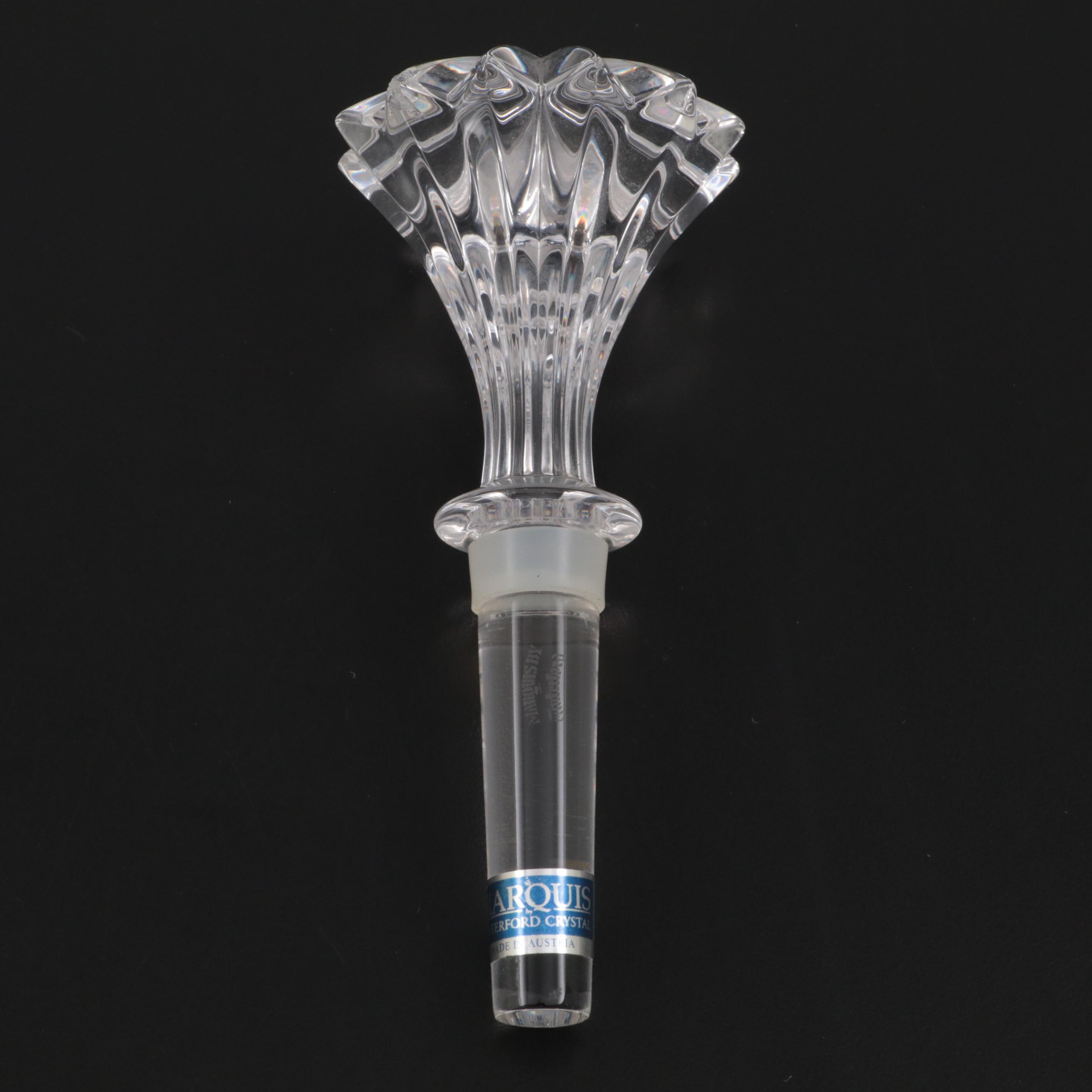 Cartier Crystal Decanter with Marquis by Waterford Bottle Stopper
