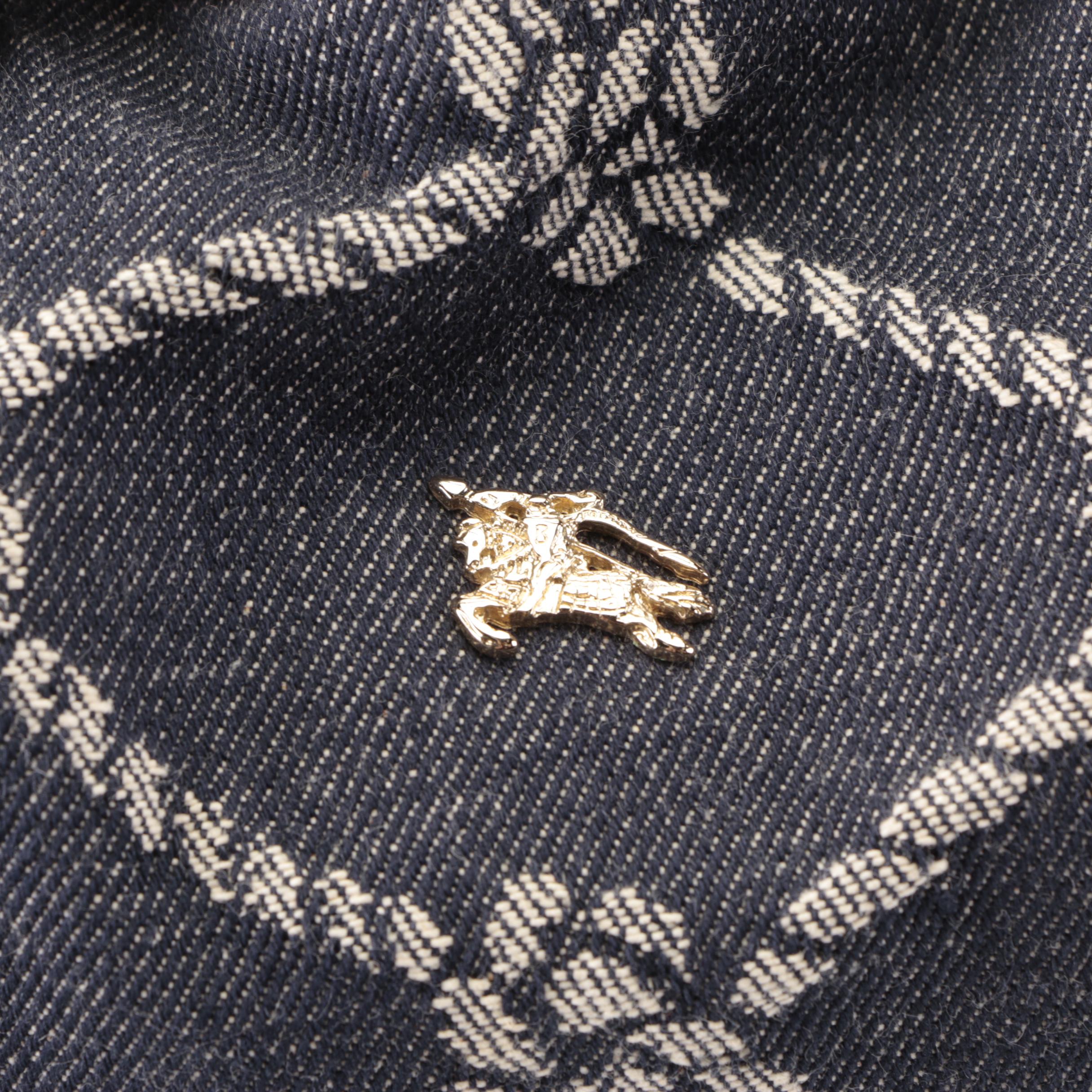 Burberry Large Tote Bag in Rope Knot Denim with Leather Trim