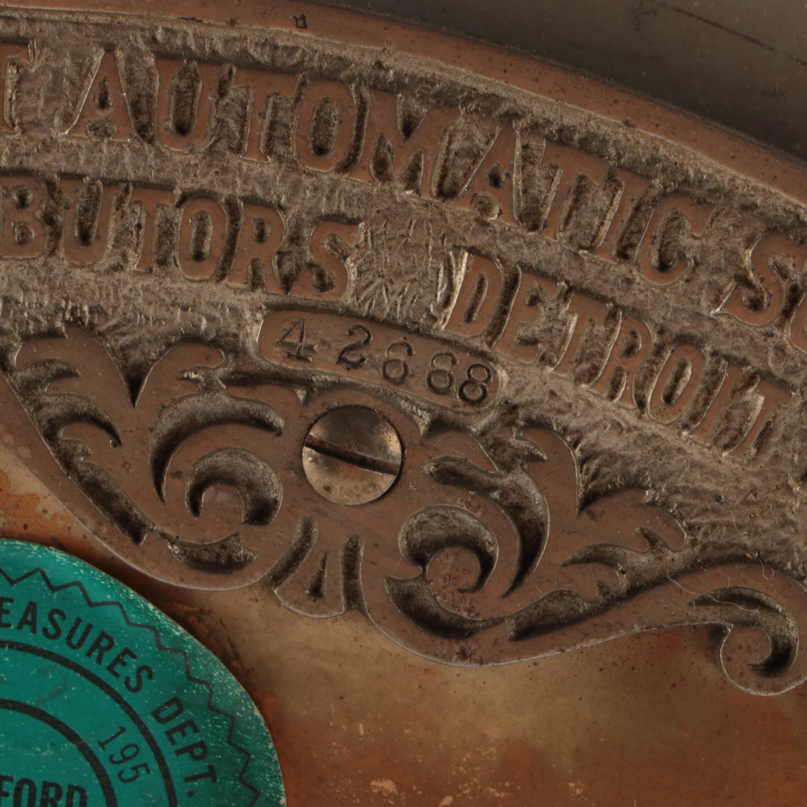 Detroit Automatic Scale Co. Stimpson No. 40 Candy Scale, Early 20th Century