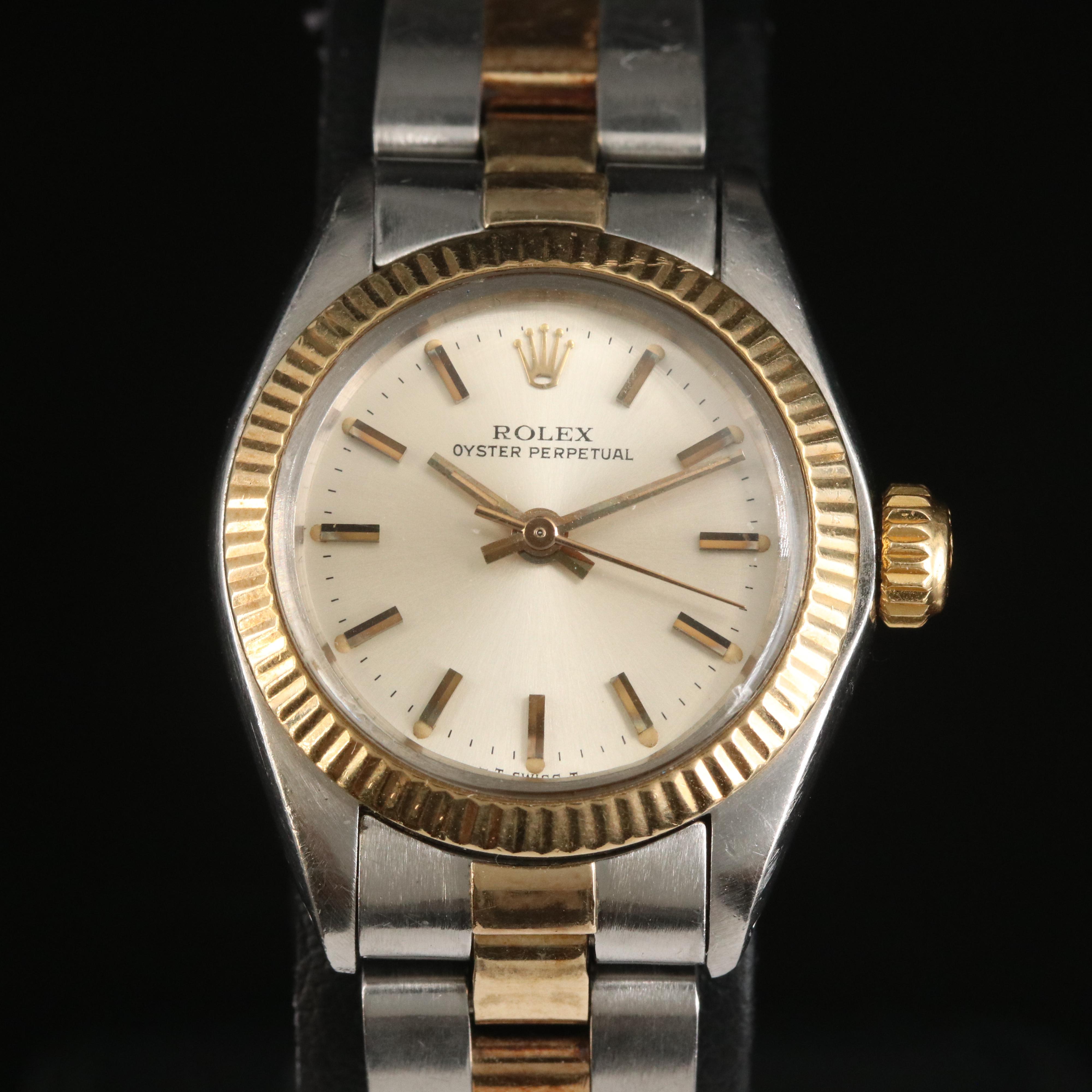 1979 Rolex Oyster Perpetual Two Tone Watch