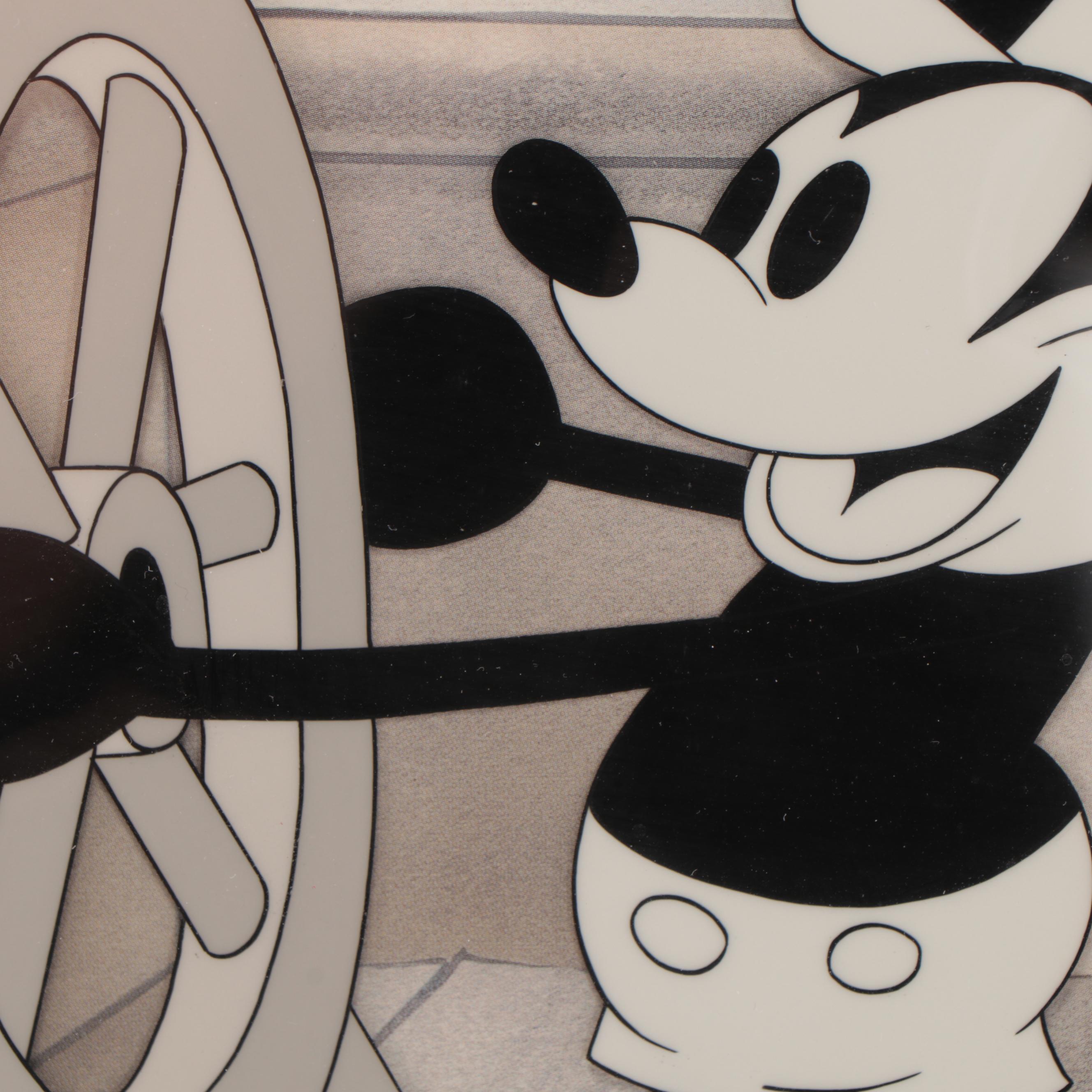 Disney "Steamboat Willie" Recreated Animation Cel Set-Up, 1992