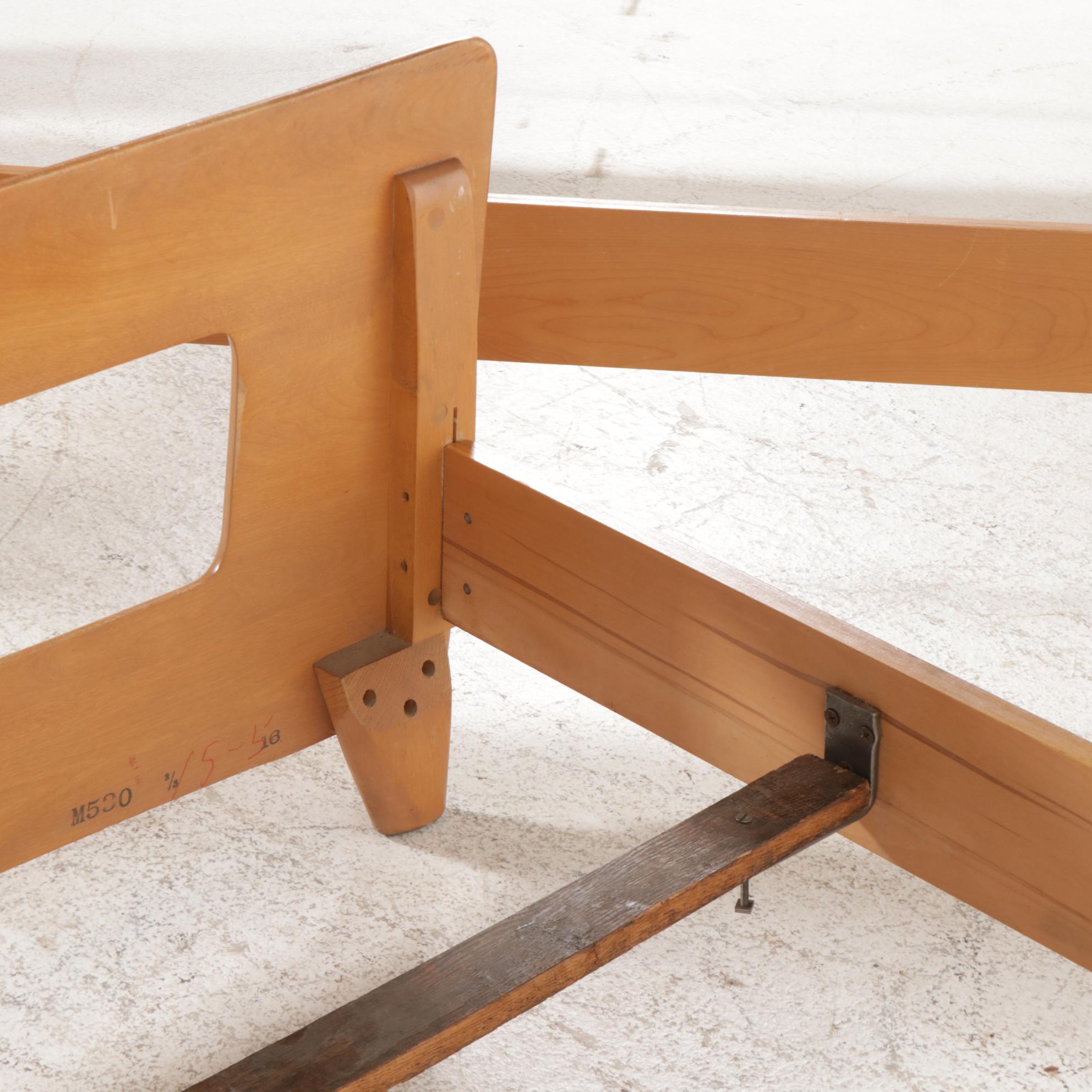 Pair of Heywood-Wakefield "StyleMaster" Mid Century Modern Birch Twin Beds