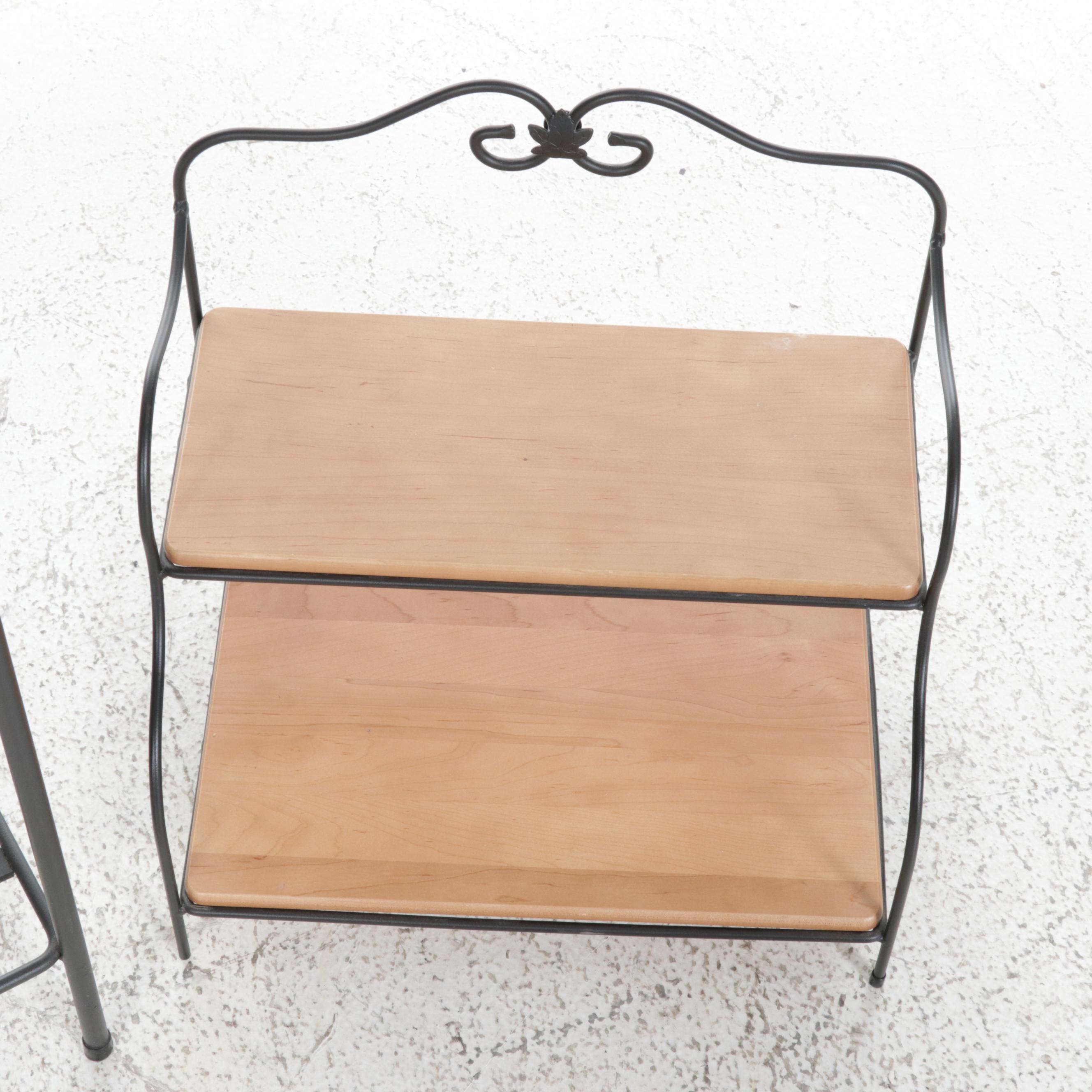 Longaberger Wood Craft Bakers Rack and Spice Rack