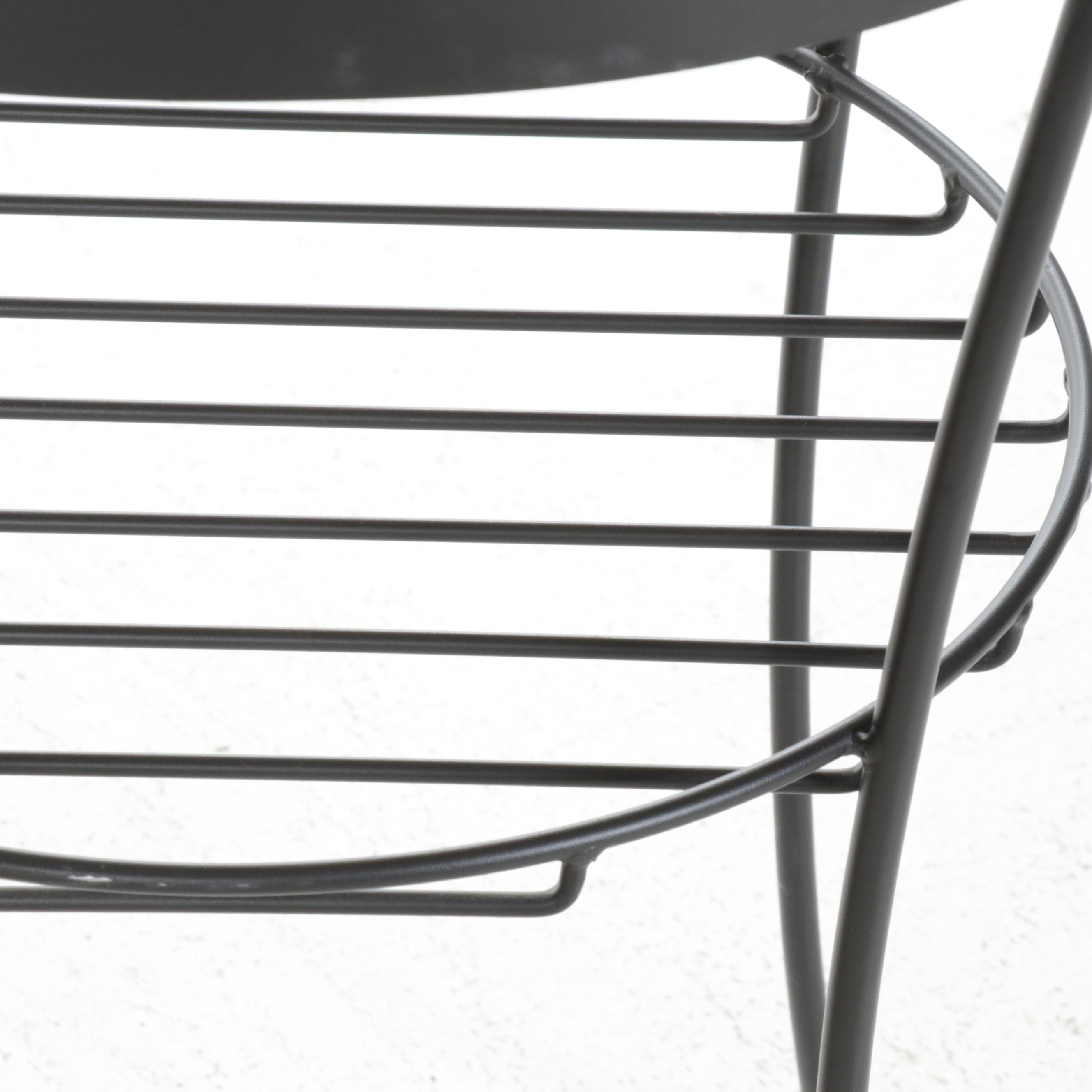 Longaberger Table with Cutting Board Top and Interchangeable Basket Insert