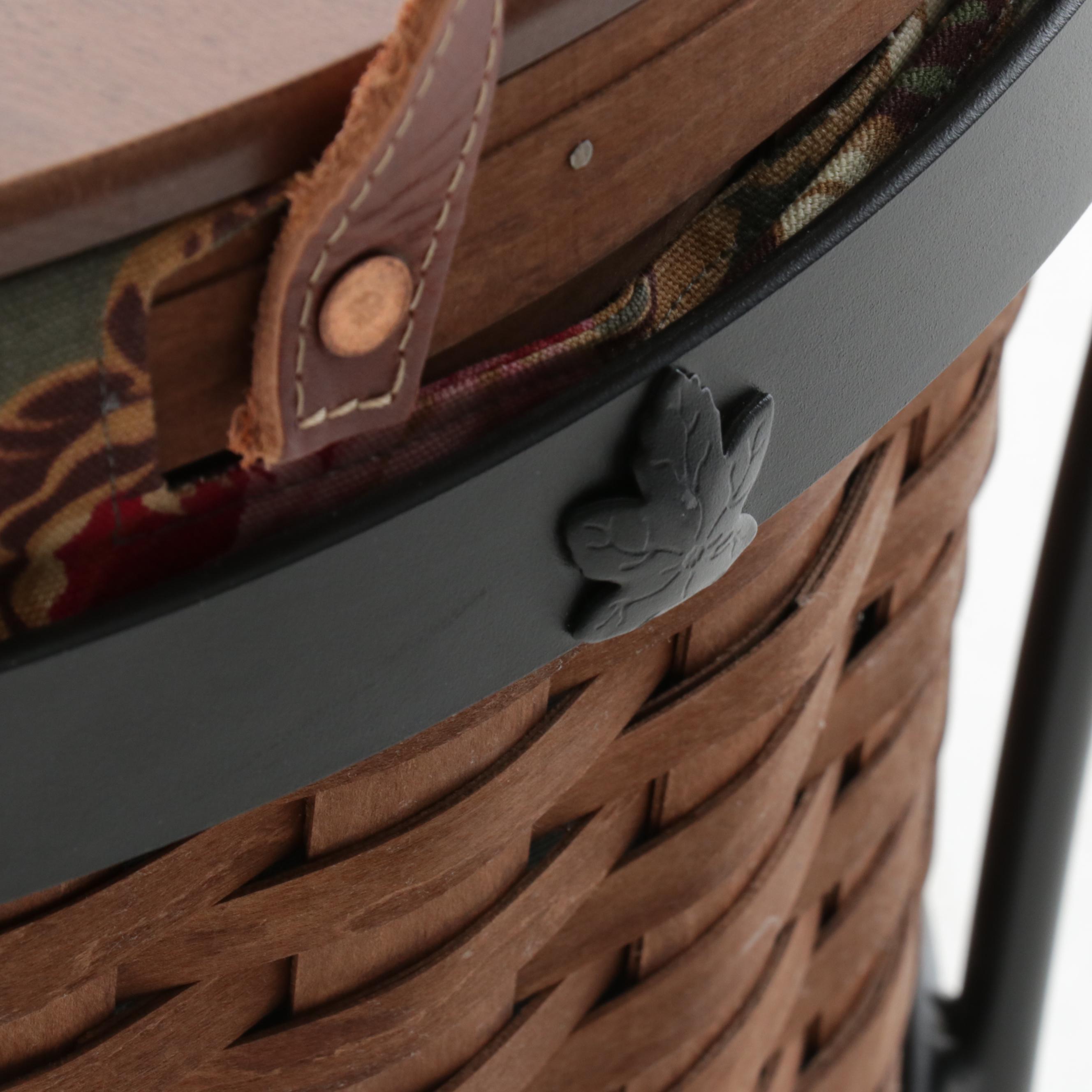 Longaberger Table with Cutting Board Top and Interchangeable Basket Insert