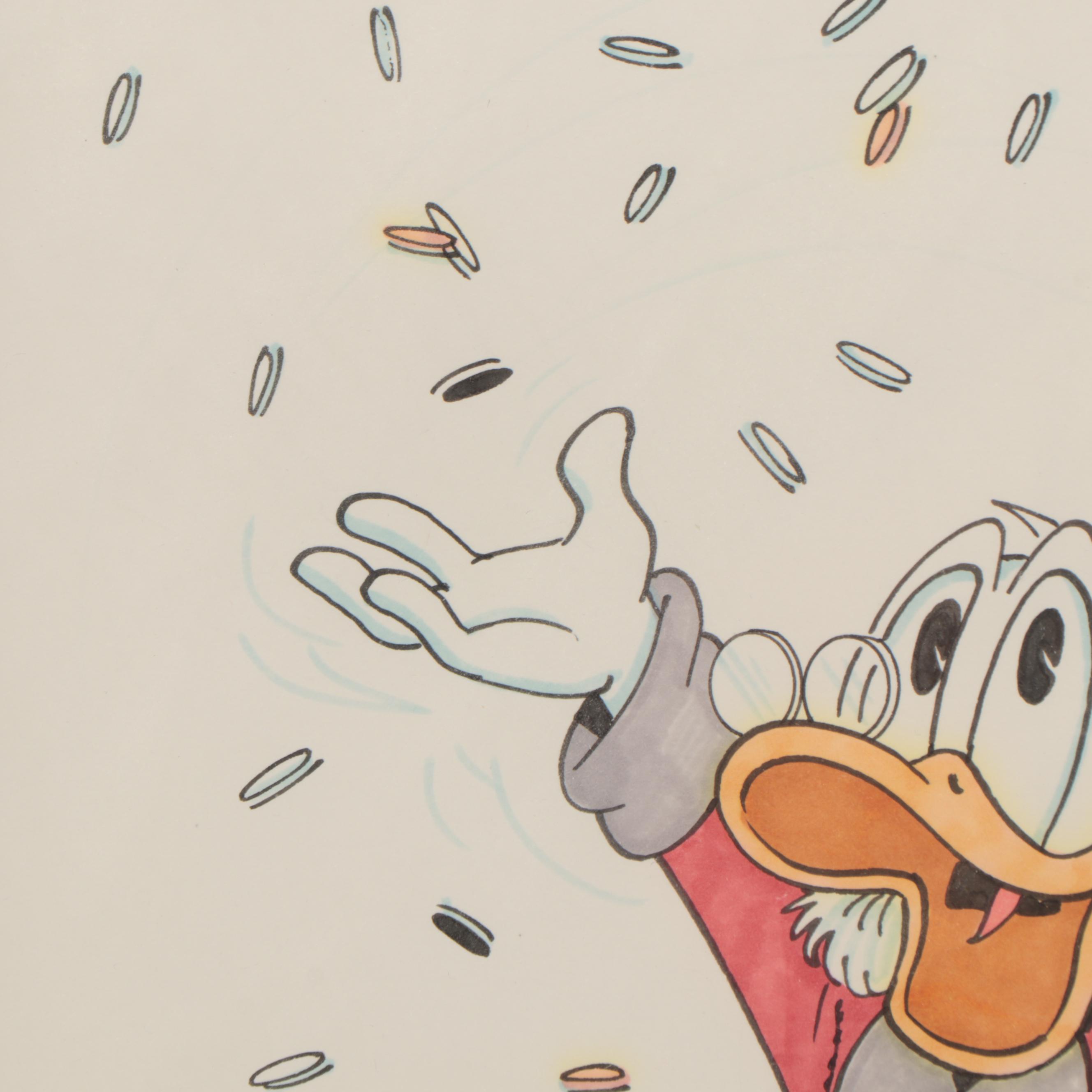 Don Rosa Ink Drawing of Scrooge McDuck, Circa 1993