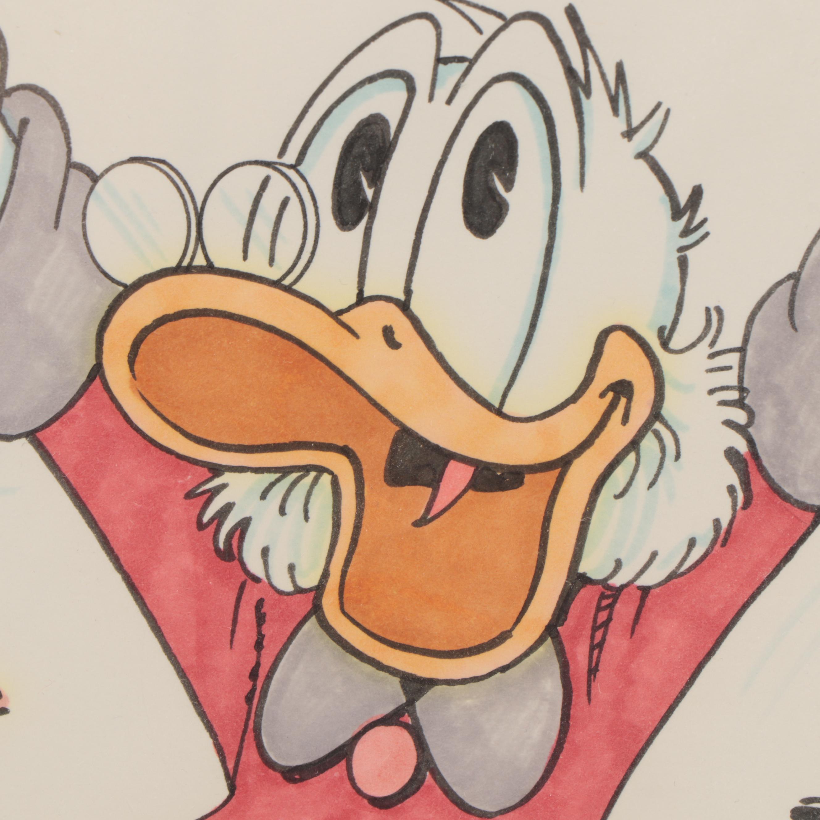 Don Rosa Ink Drawing of Scrooge McDuck, Circa 1993